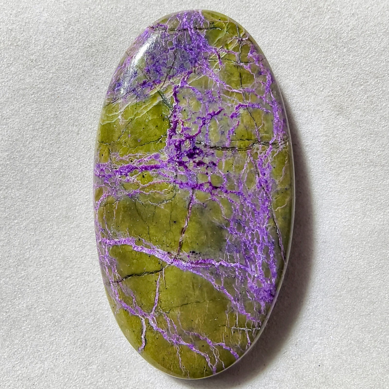 46 Cts Natural Purple Stichtite Cabochon Gemstone For Jewelry 43×23.6×6.1 MM