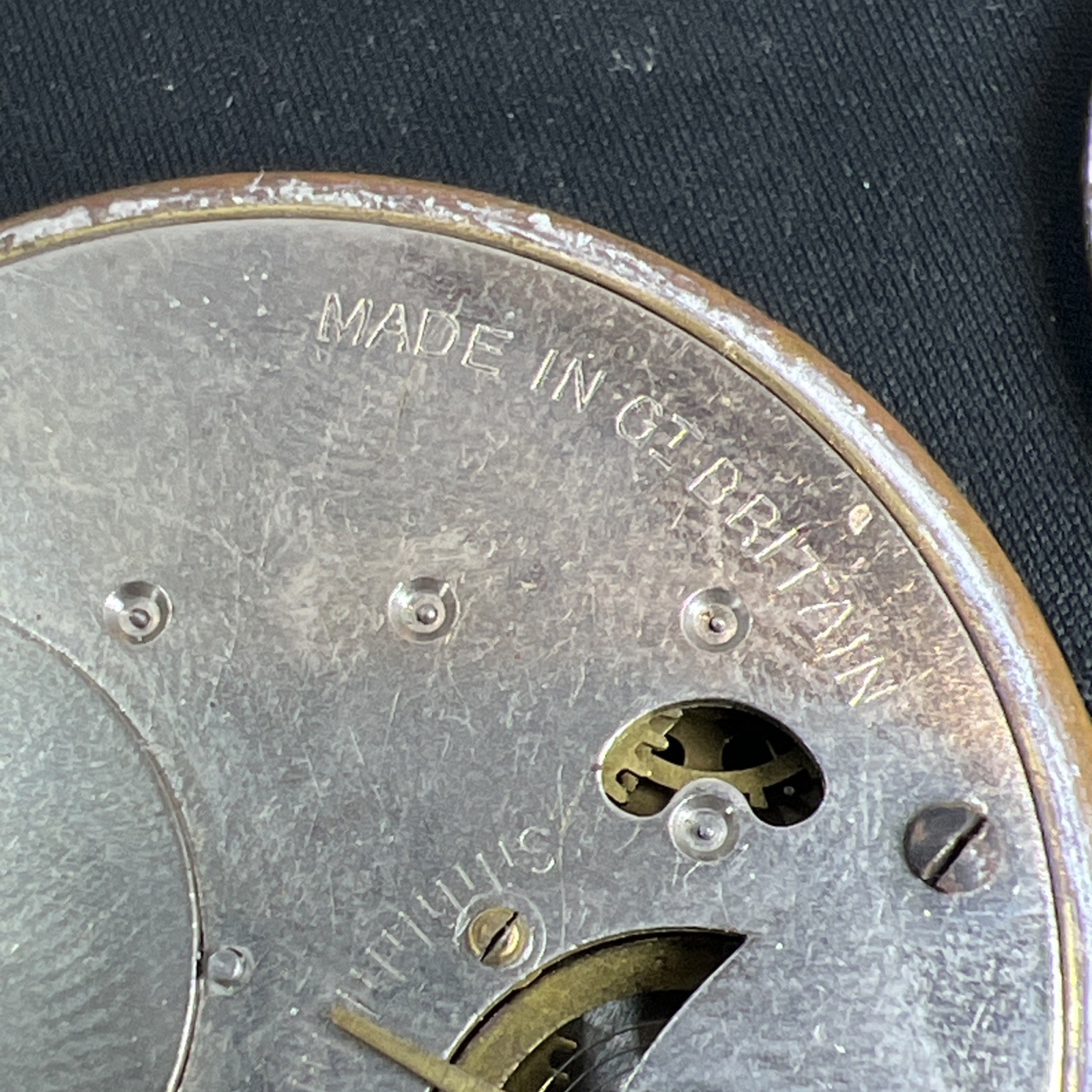 Vintage Sears Pocket Watch Made in Great Britain FOR PARTS or REPAIR Not Running