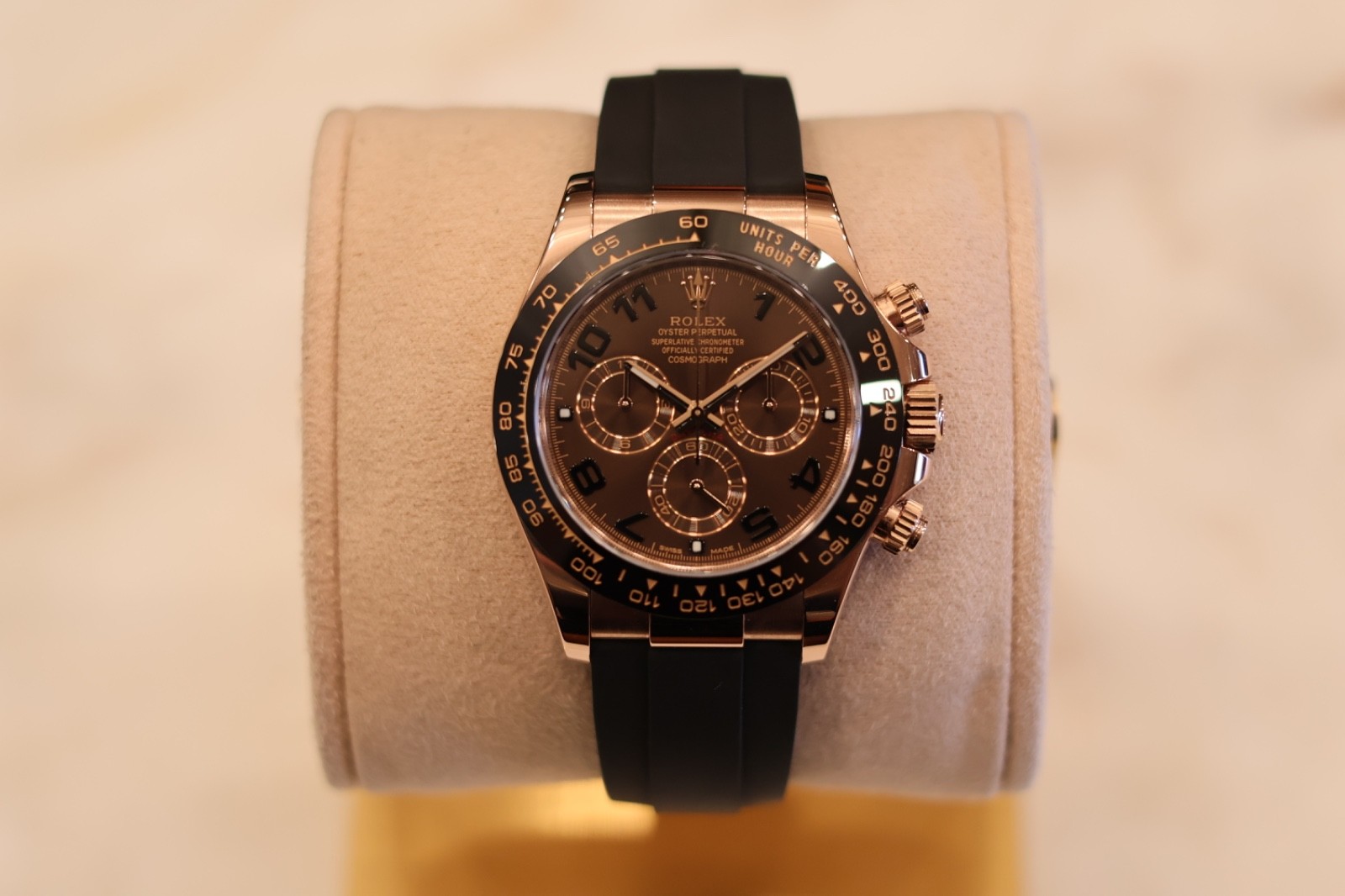 Rolex Daytona Oysterflex Chcocolate Ceramic 116515LN Rose Gold Full Set