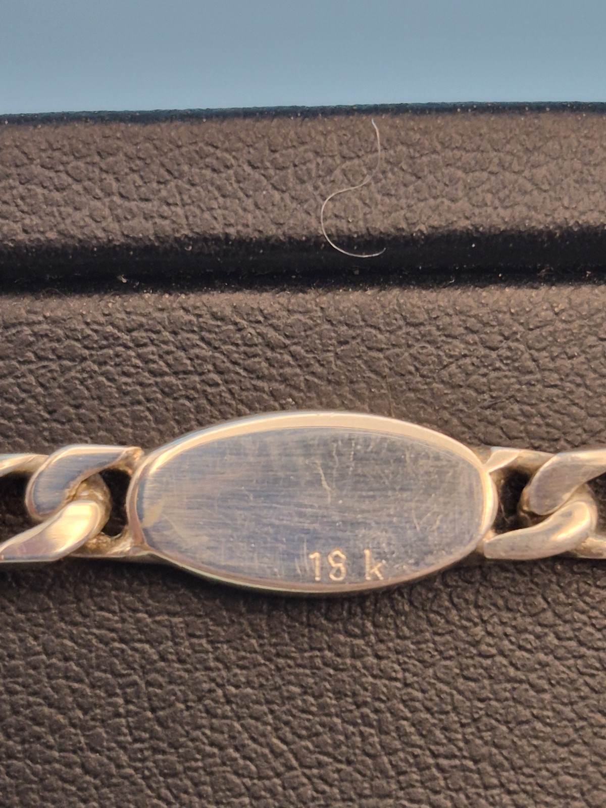 Paracci Two Tone Curb Link Bracelet .925 Sterling Silver And 18kt Yellow Gold
