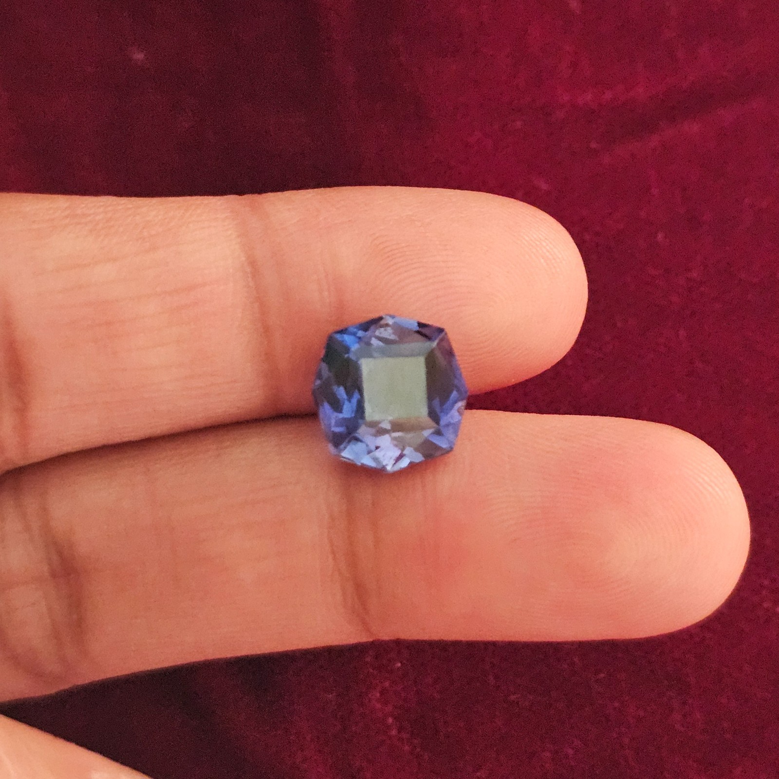 2 Pcs 6.50 Ct each Blue Sapphire Asscher Cut Lab Created Loose Gemstone 9x9mm