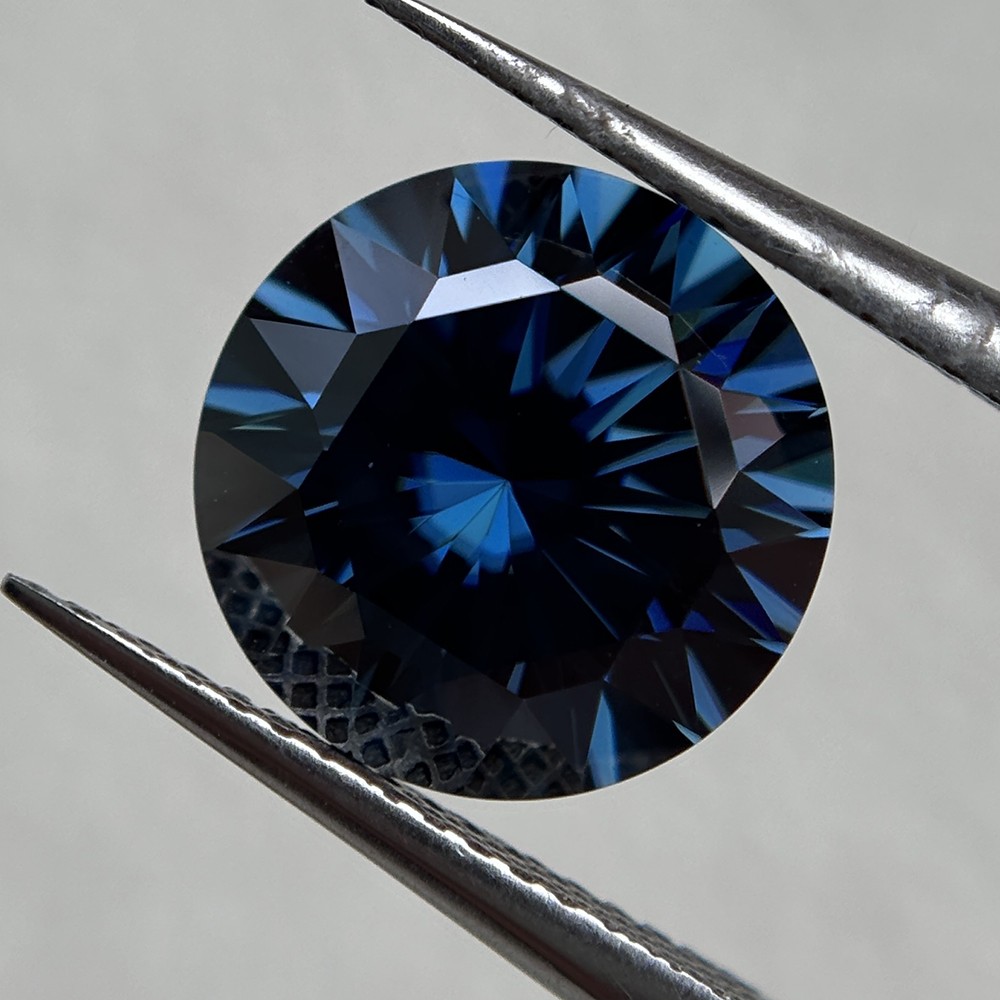 1PCS Pretty 3.0mm-15mm Round Shaped Sapphire Fancy Color Loose Moissanite Stone