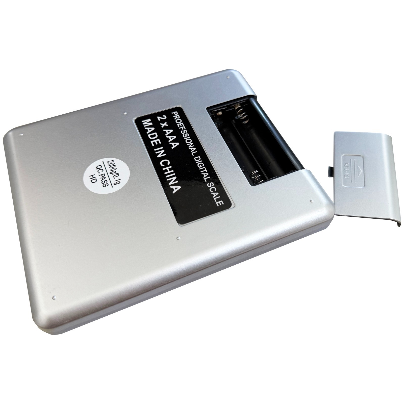 Digital Gram Jewelry Scale 2000g x 0.1g Stainless steel platform Silver base