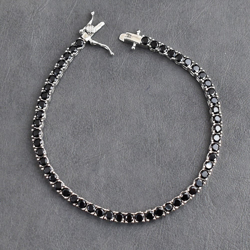 7 Inches .925 Sterling Silver Spinel 10.00 Grams AAA Quality Bracelet 61 S654