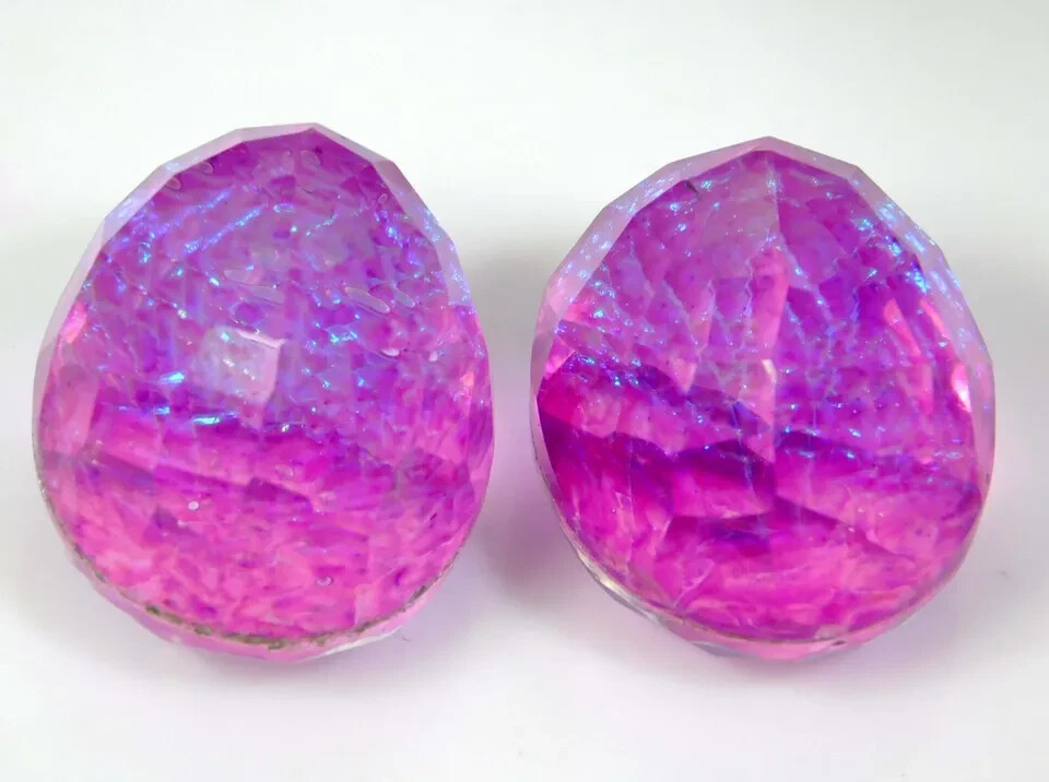AAA+ Natural Pair of 80+ Ct Oval Cut Monarch Fire Opal Doublet Loose Gemstone