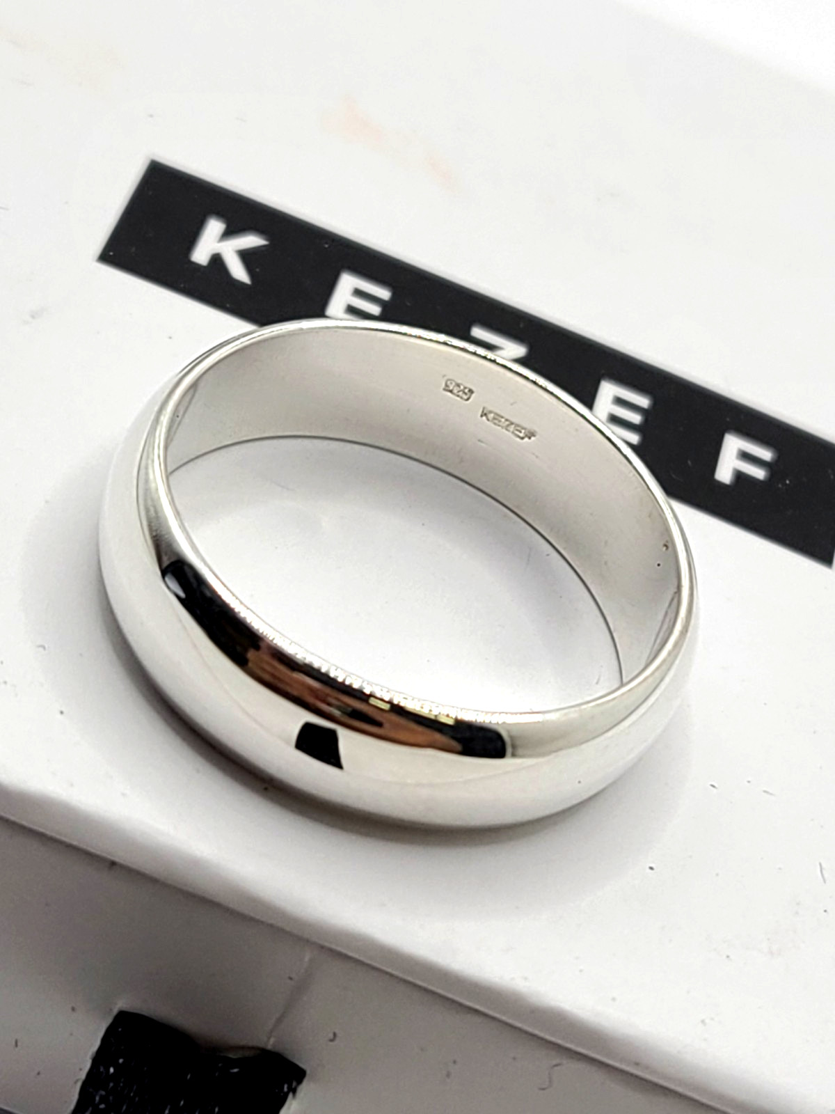 KEZEF Sterling Silver Wedding Band Ring sz 9