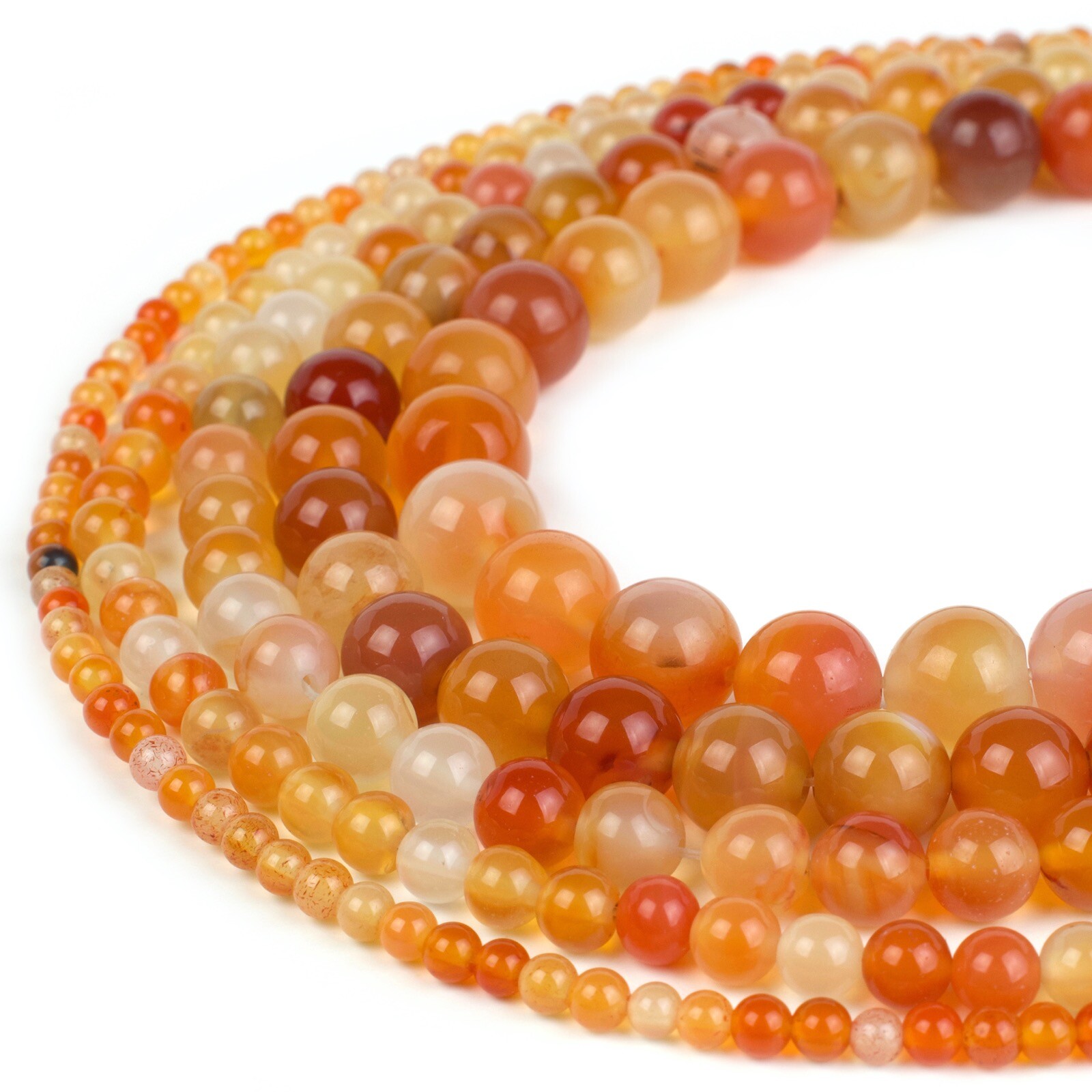 Natural Carnelian Beads Strand Round For Jewelry Making 4mm 6mm 8mm 10mm 12mm