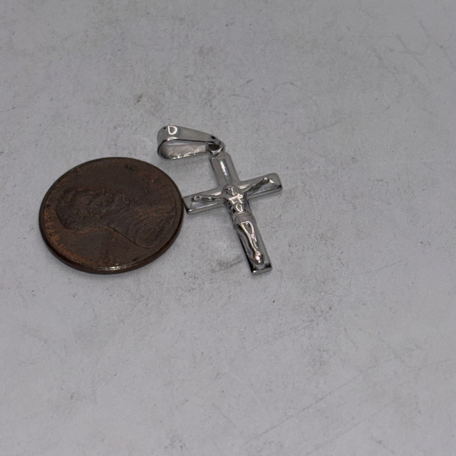 Real Solid 925 Sterling Silver Mens Cross Jesus Piece Crucifix Pendant 925