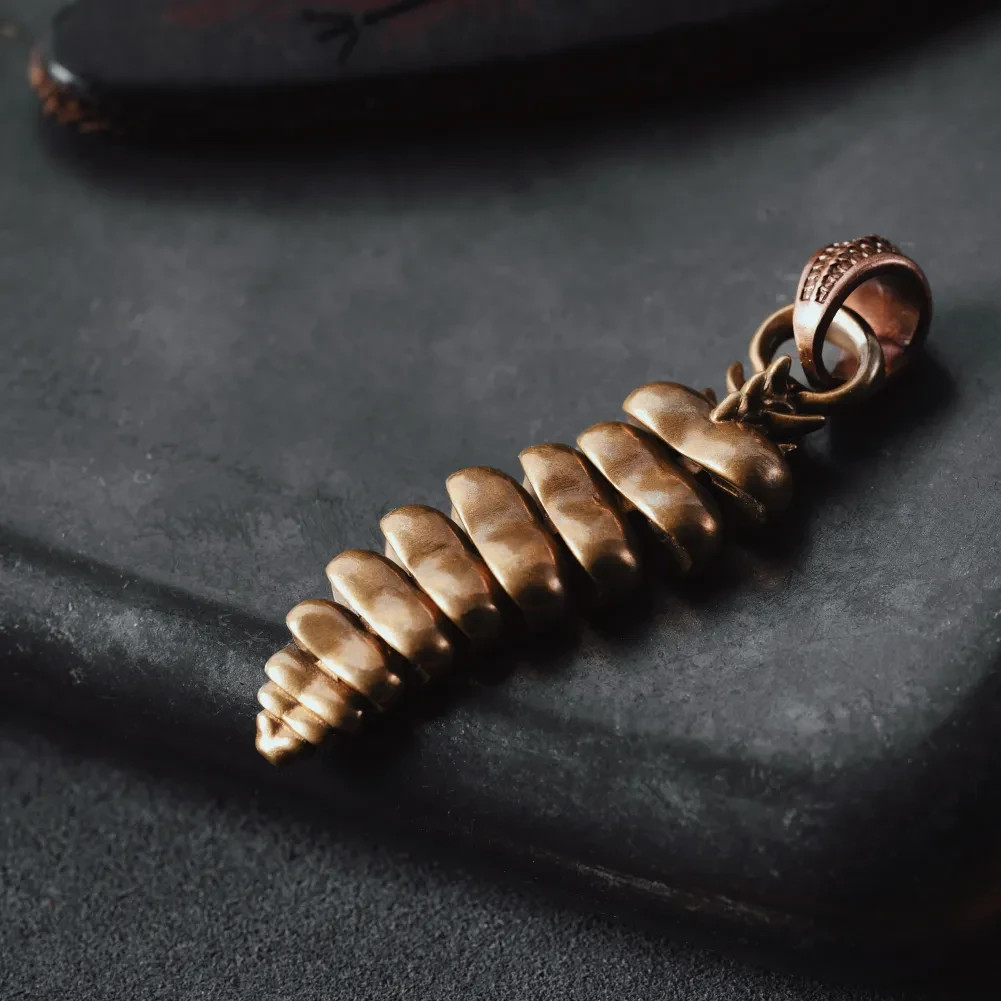 Rattlesnake Tail Pendant for Necklace Fidget Jewelry Gift for Snake lovers