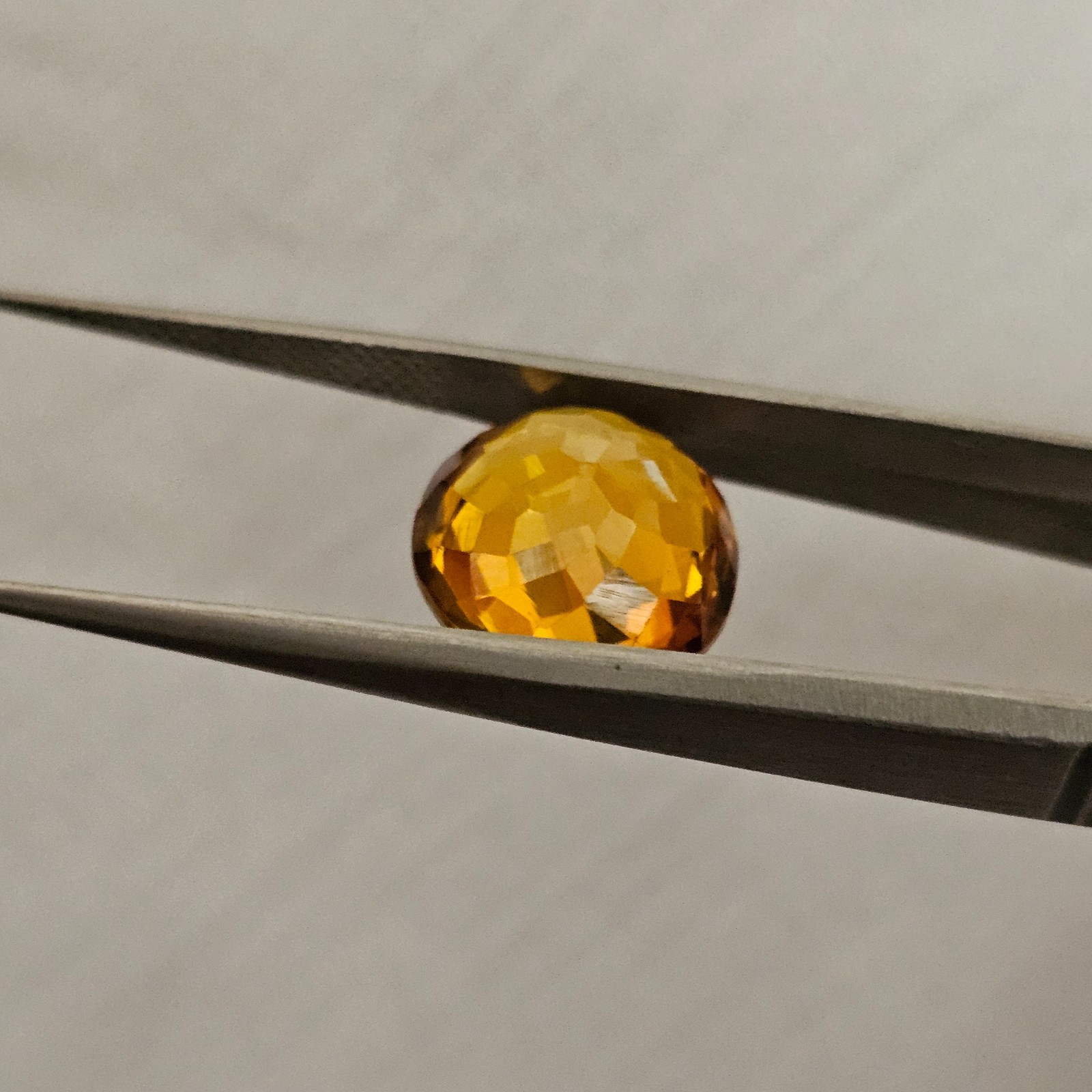 2 Pcs 9.40 Ct each Lab Created Golden Citrine Round Cut Loose Gemstone