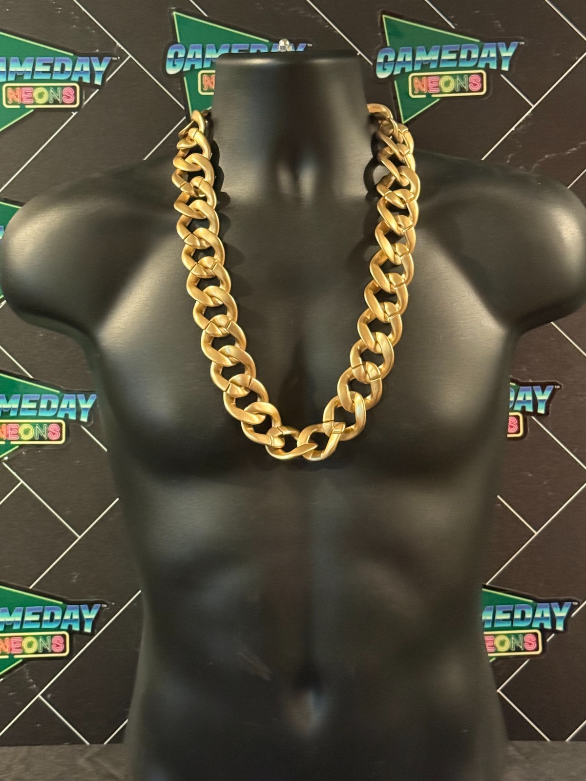 Men’s Chunky Cuban Necklace, 30 inches Fake Hip Hop Chain, Plastic Rapper…