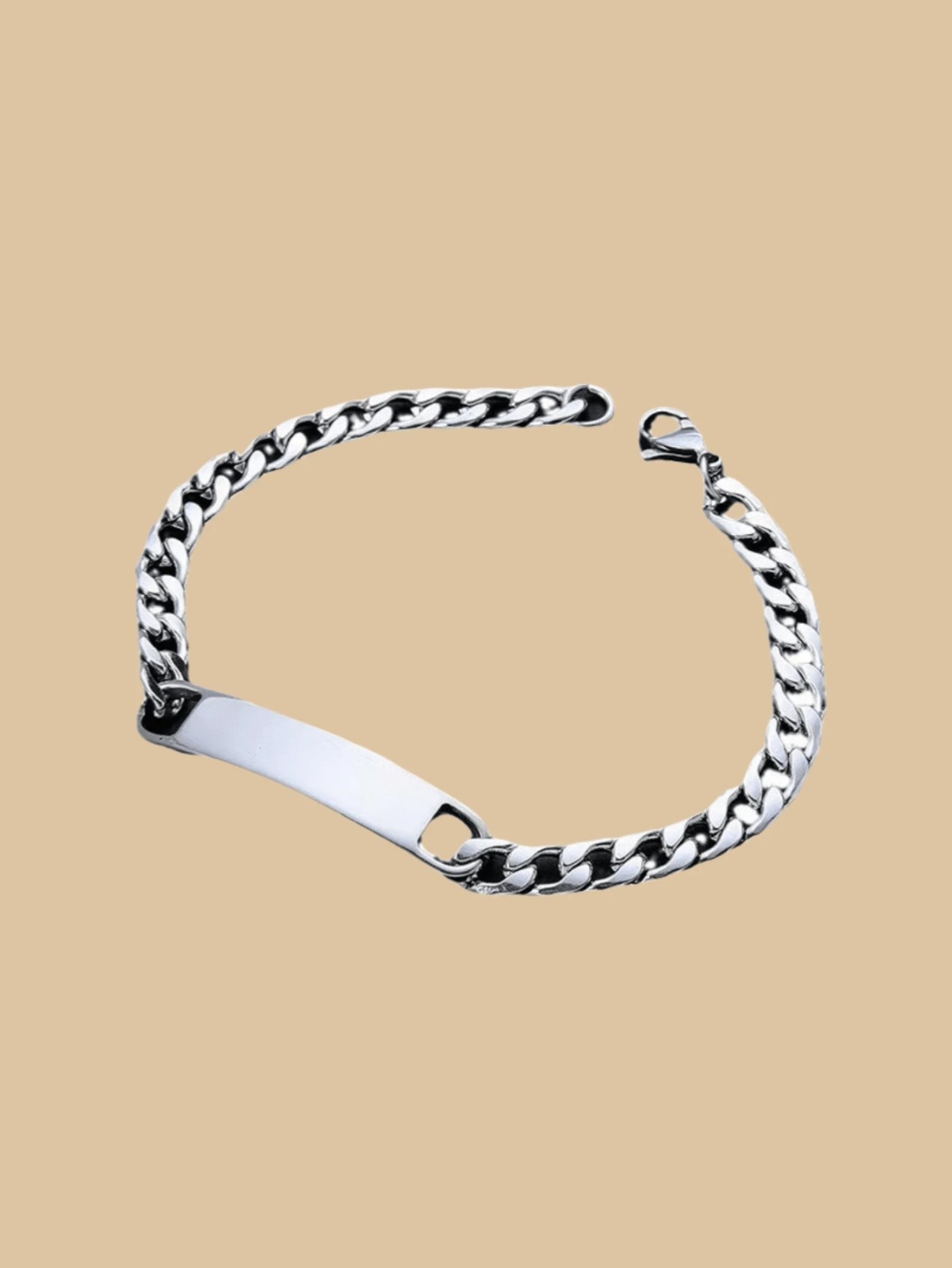 Custom Name Cuban Link Bracelet Couple Personalized Stainless Steel Chain Jewelr