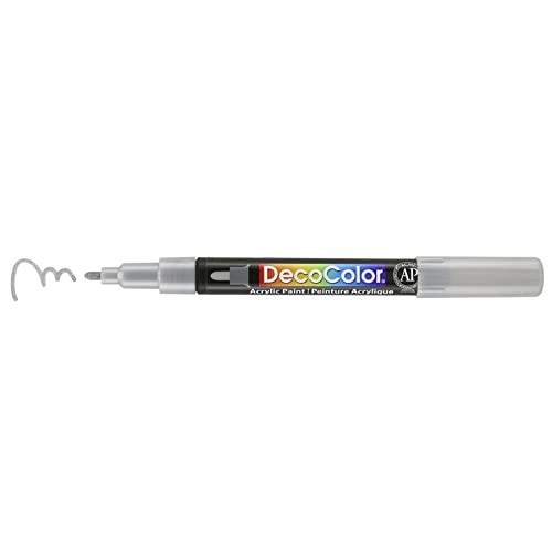 DecoColor Fine Tip Paint Marker Set 4/Pkg – Black, White, Gold And Silver