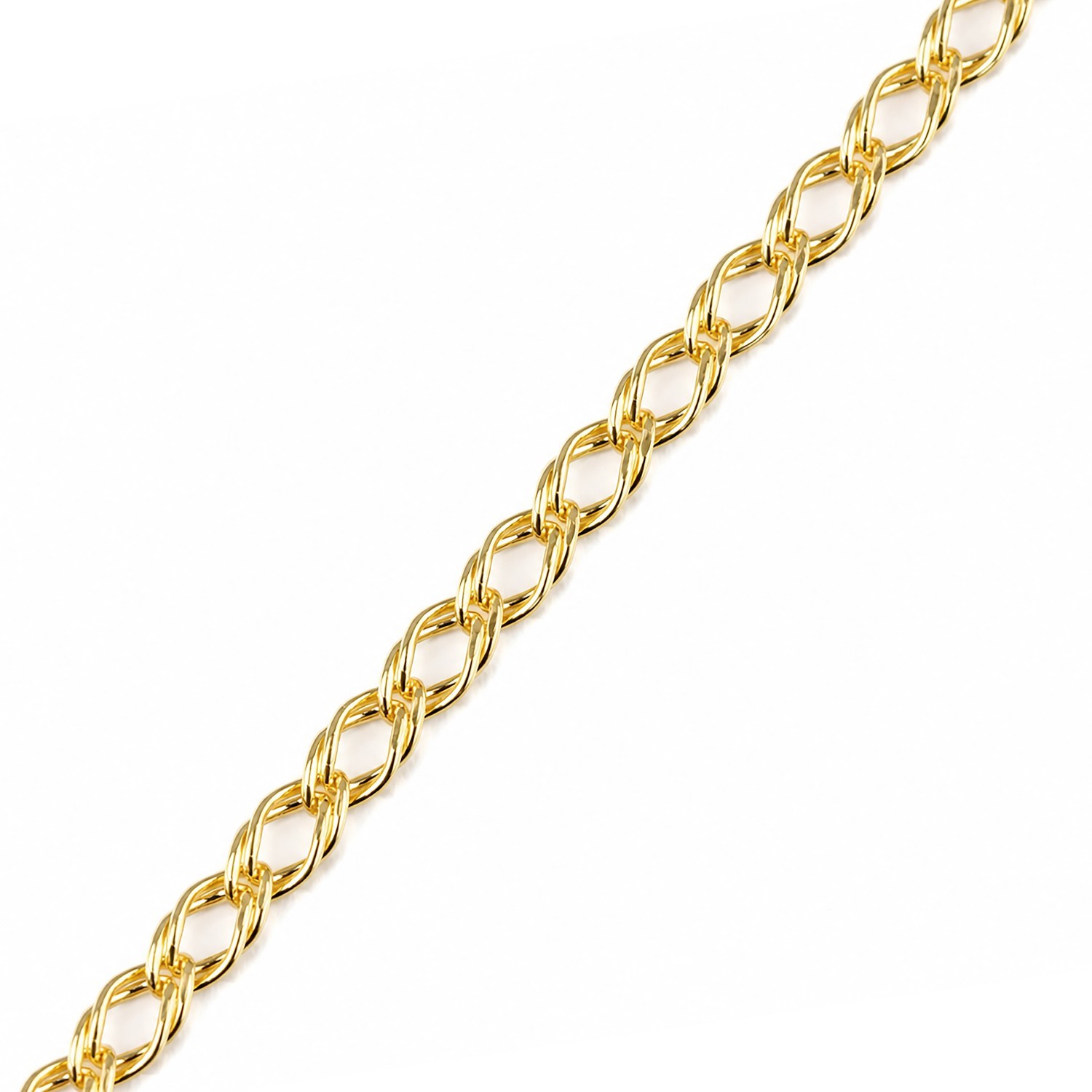9ct Yellow Gold Fine Double Curb Chain 18″ Solid Gold Hallmarked Necklace