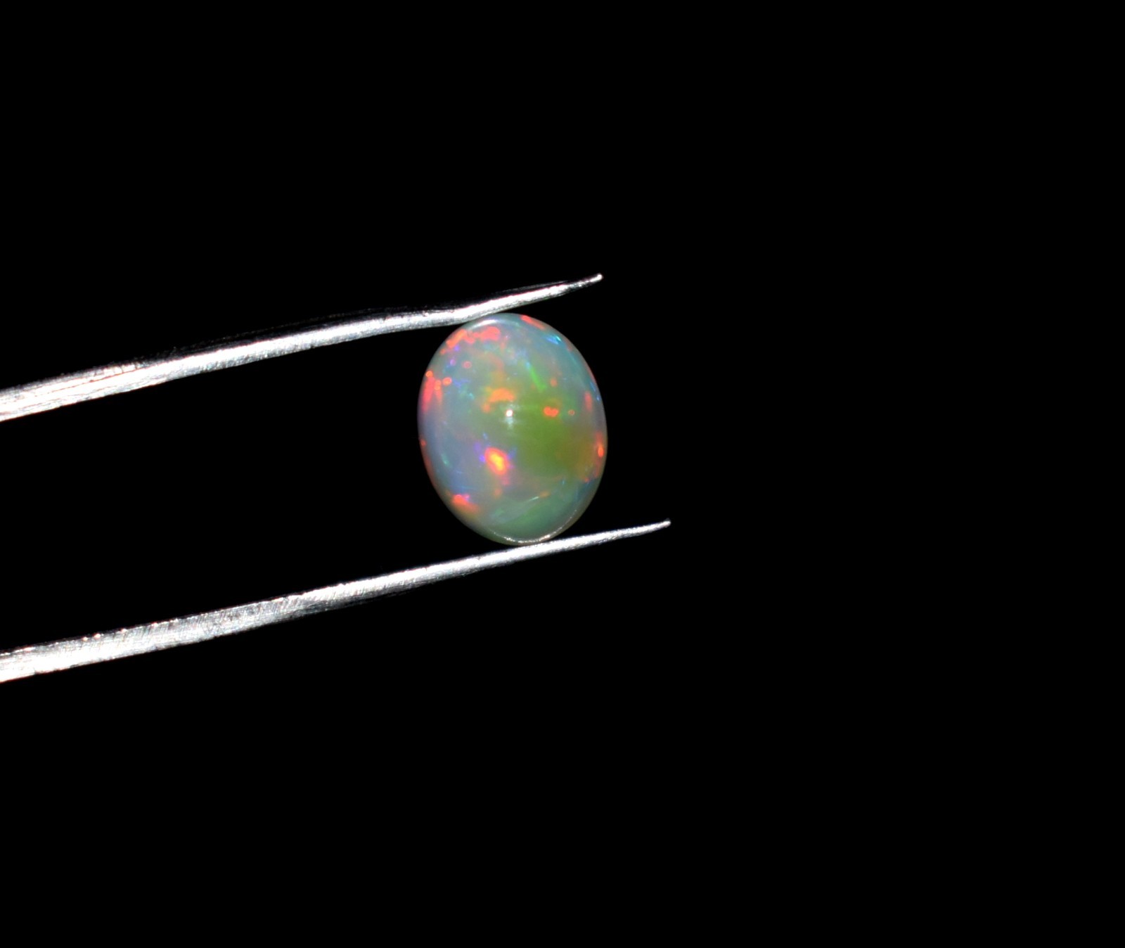 Natural Ethiopian Wello Fire Opal Cabochon Gemstone 7X9mm Loose AAA A08