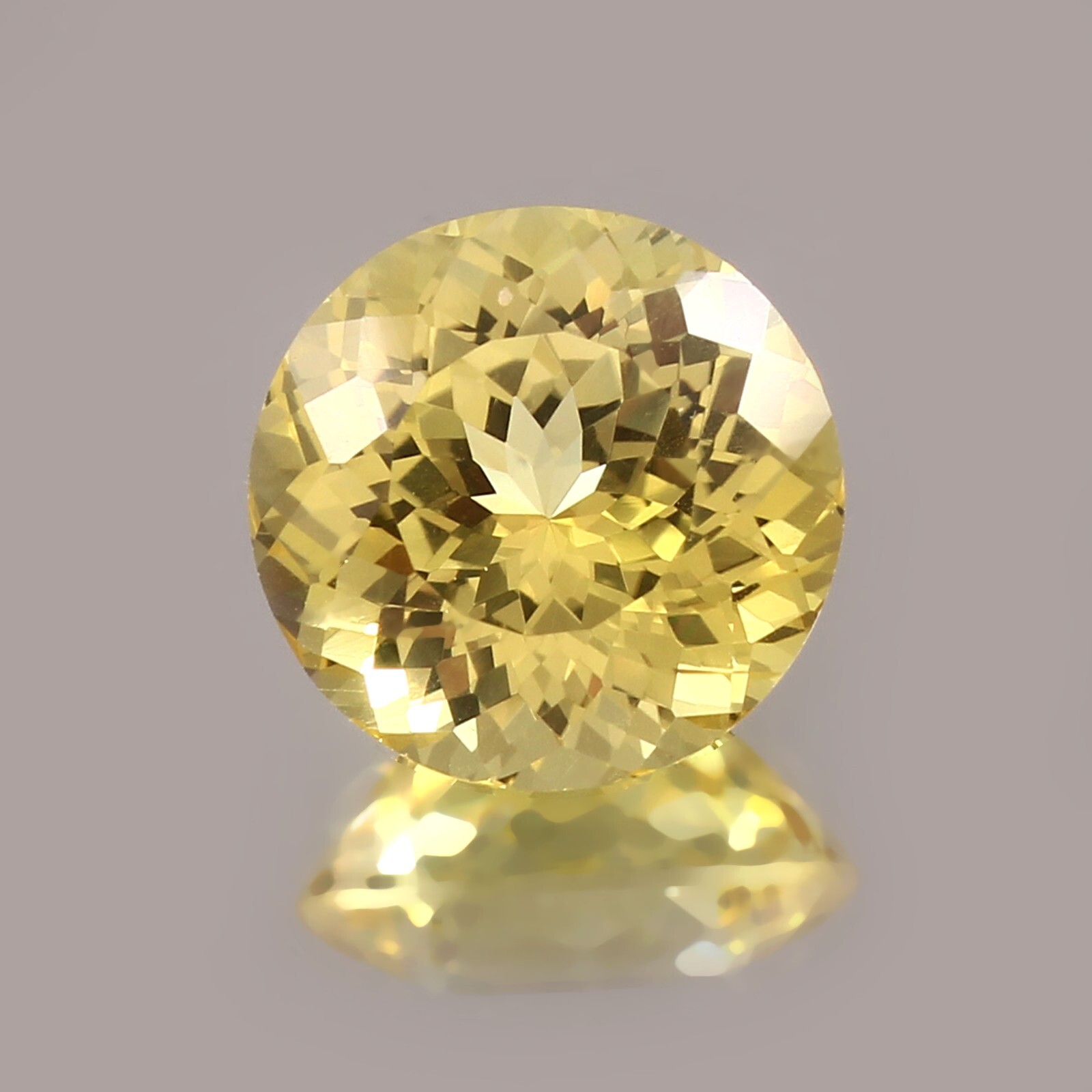 AAA Wonderfull Natural Ceylon Yellow Sapphire Loose Round Gemstone Cut 14×14 MM