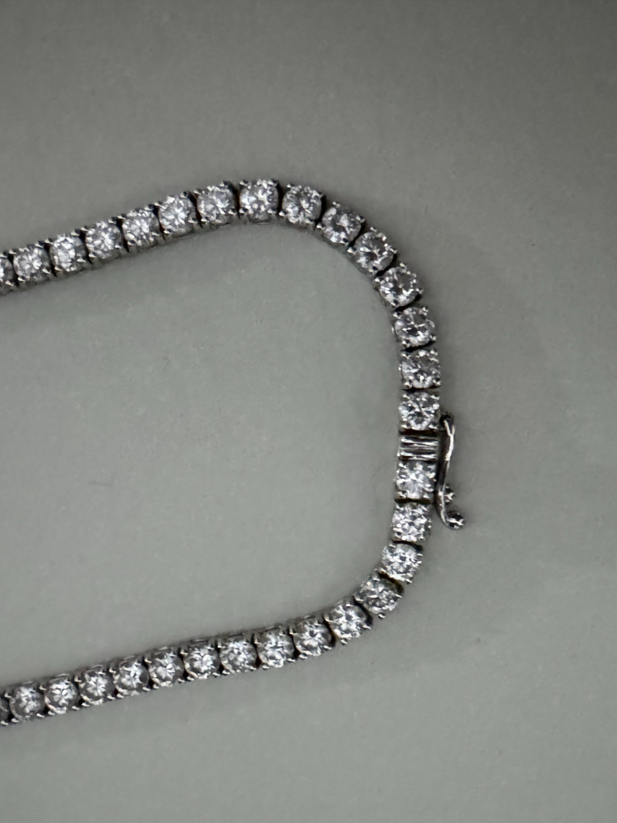 16ct Lab Grown Diamond Tennis Necklace | 14k White Gold | 20 inches