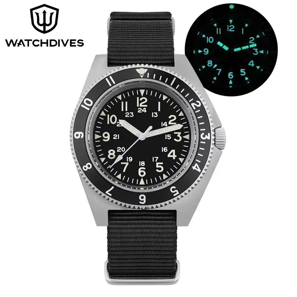 New Watchdives WD1972 Quartz Watch VH31 Sweep Movement Sapphire 20Bar Waterproof