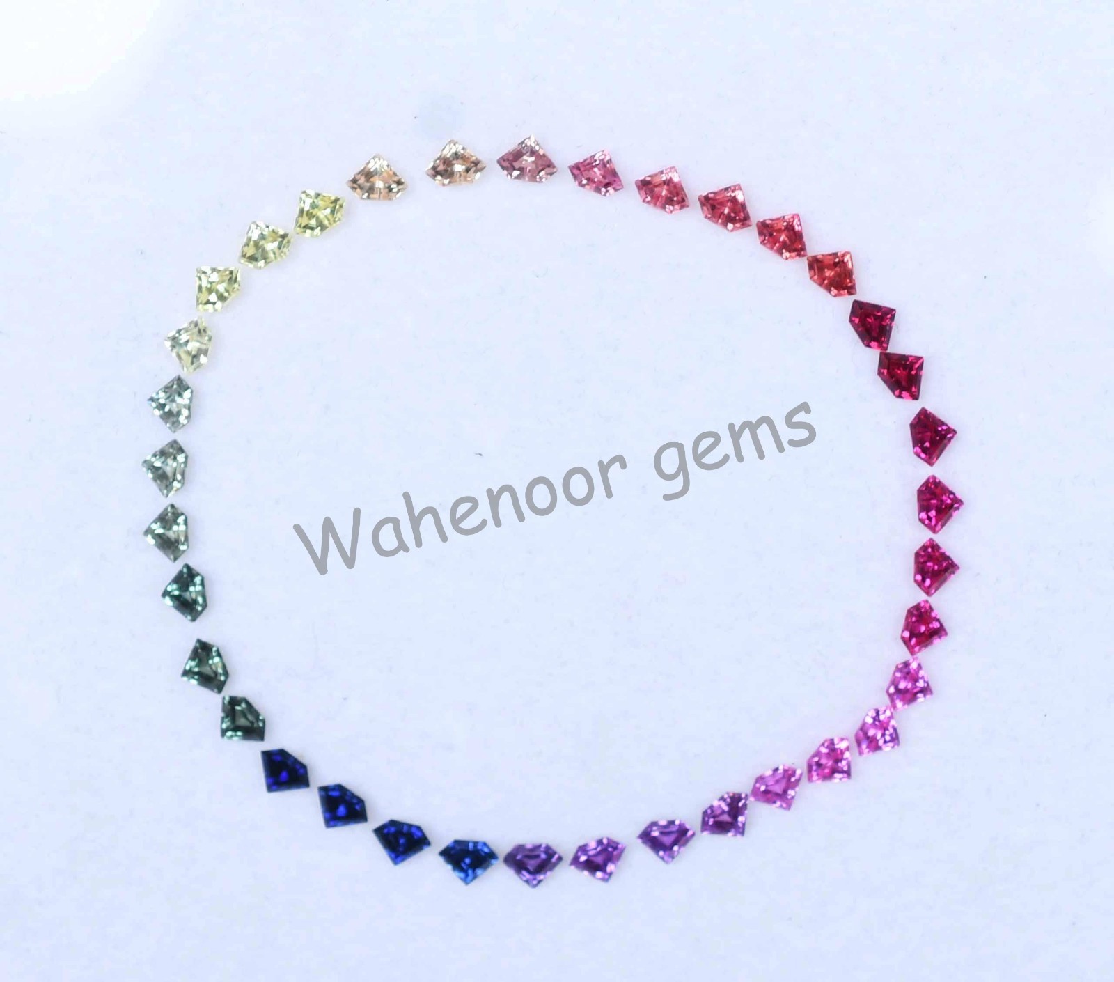 3*4 mm Natural Rainbow Sapphire Fancy Cut 36 pcs Stunning Loose Gemstone
