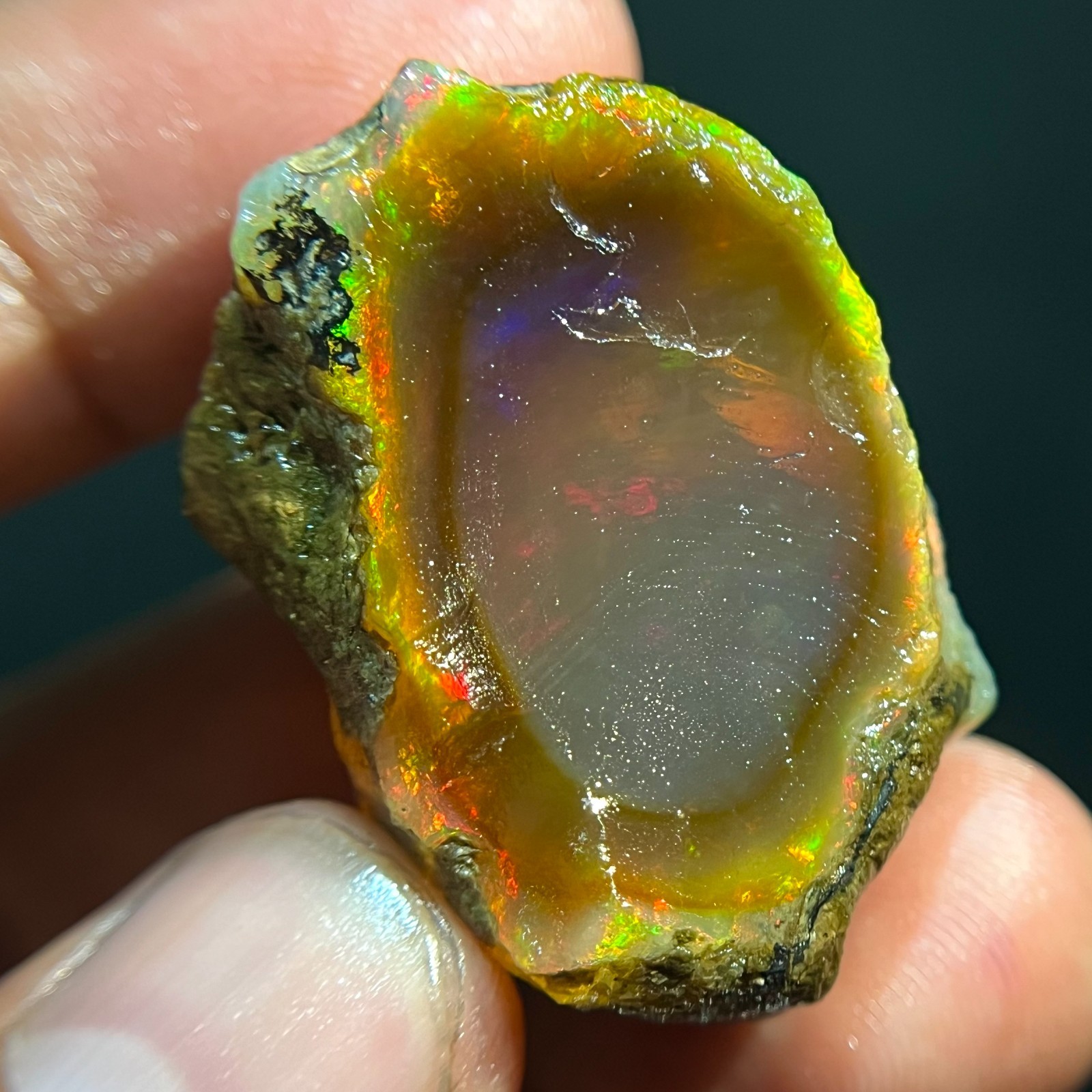 Opal Rough Natural Ethiopian 87 Cts Incredible Welo Multi Fire Opal Gemstone Raw