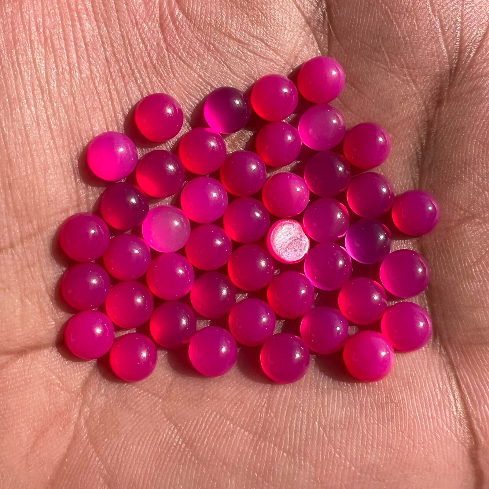 Rani Chalcedony Round 3×3 mm to 20×20 mm Cabochon Loose Gemstone Lot