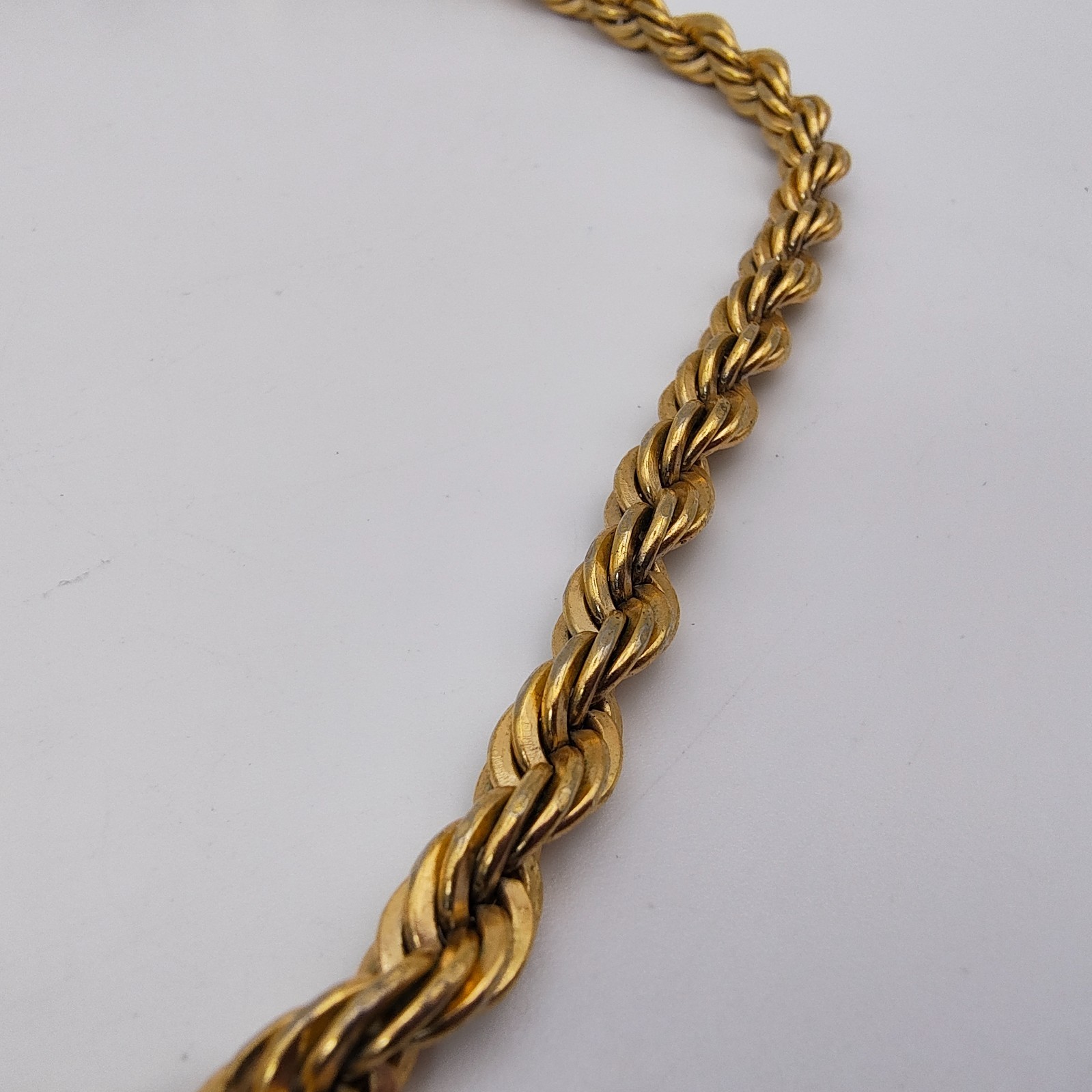 Vintage Napier Rope Necklace Gold Tone Old Money Aesthetic Hip Hop Signed