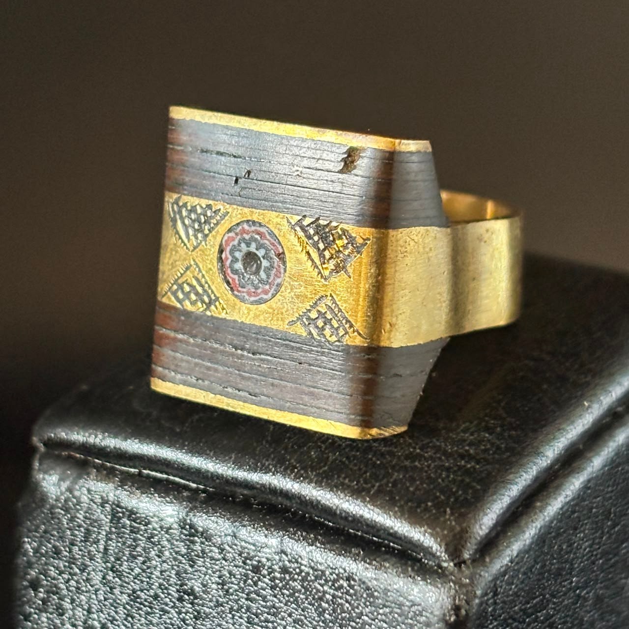 Vintage Moroccan Tuareg Brass Ring Berber Sahara Handmade Ring Size 10.5 US
