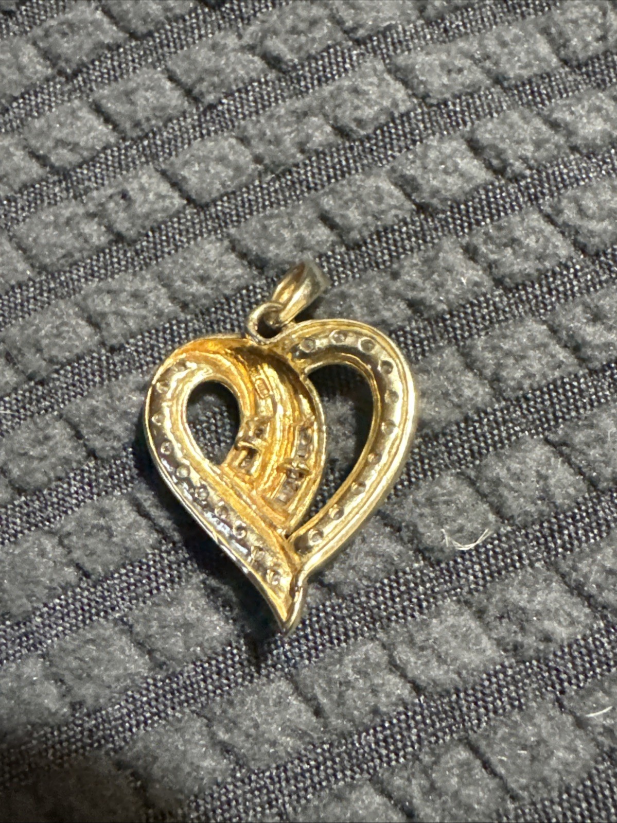 10K Gold and Diamond Heart Pendant