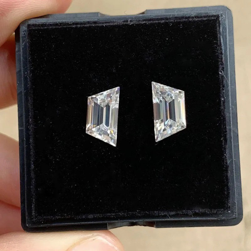 Factory Directly Rare Trapezoid Cut D Color Moissanite Loose GRA for DIY Jewelry
