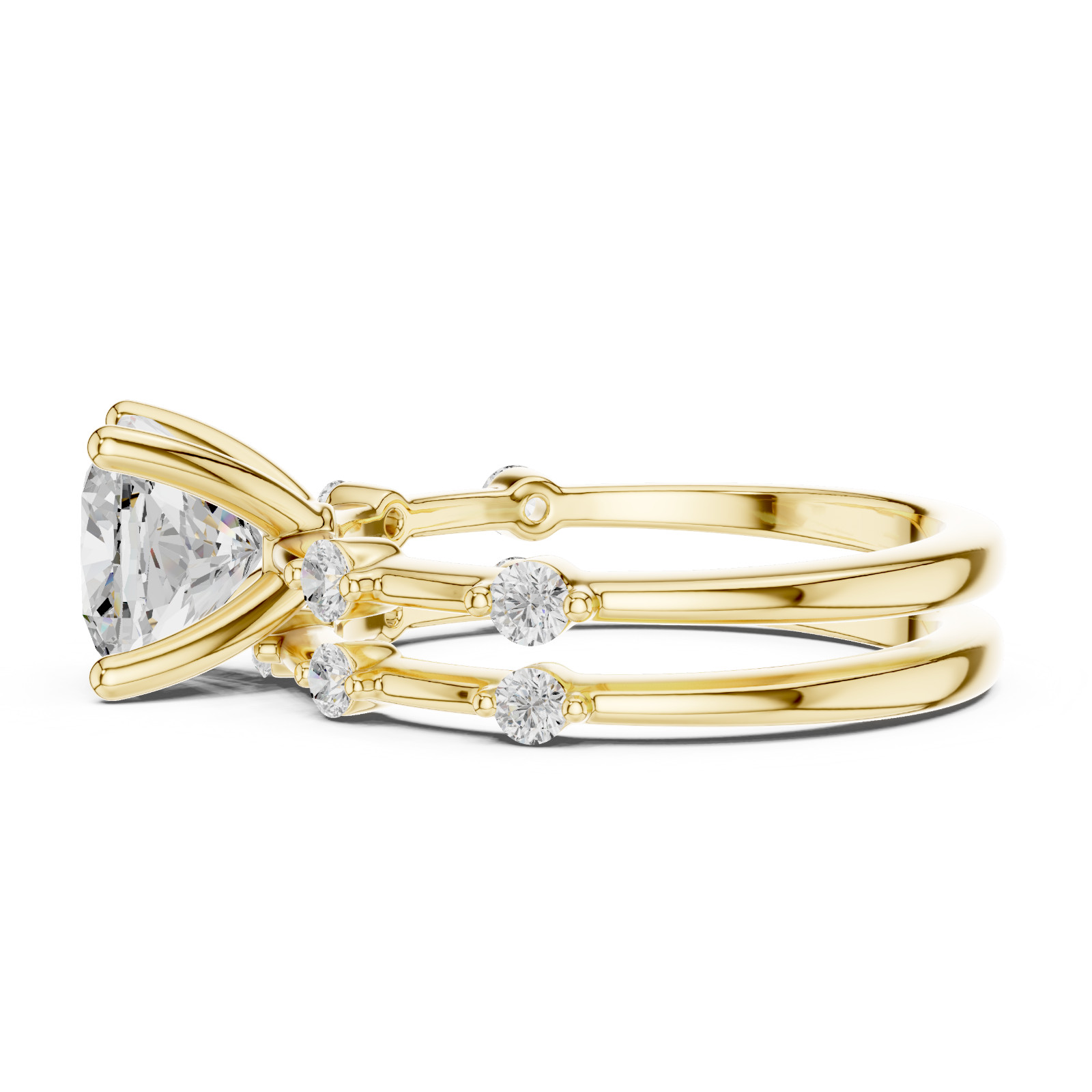 Certified 2.8 Ct Lab Grown Diamond Women Engagement Cosmos Ring 14k Gold Over