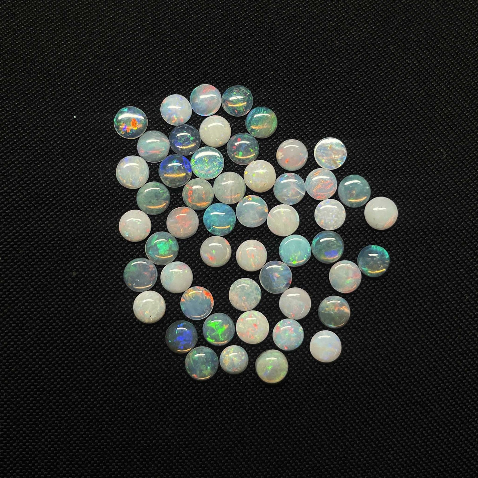 Natural Australian Opal Round Cabochon Loose Gemstone Lot 3 MM 100 Pcs