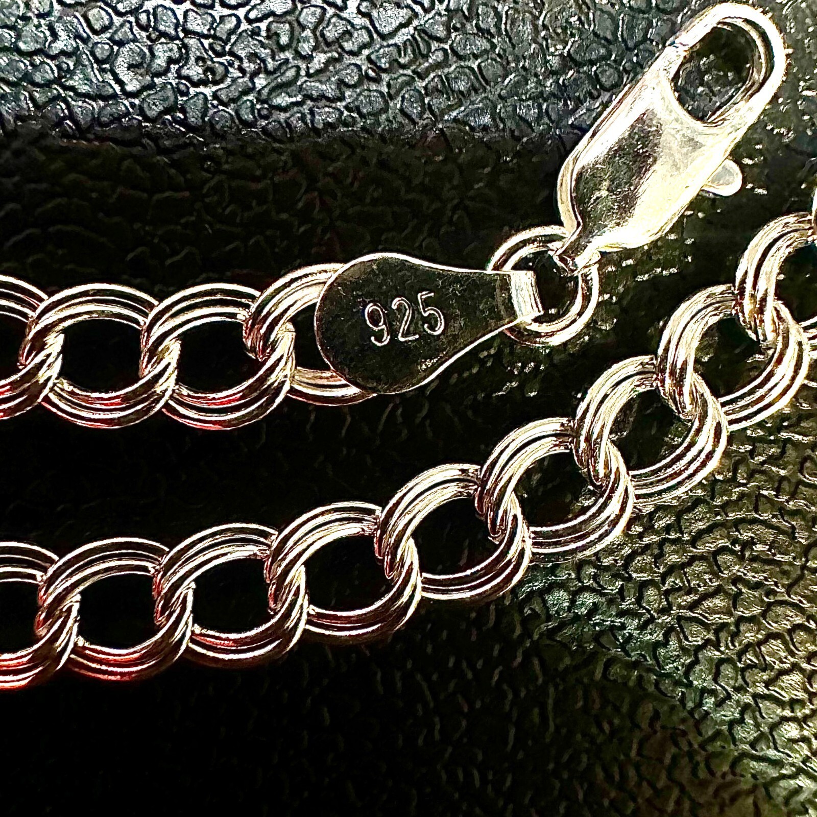 Italy 925 Sterling Silver Link Bracelet Charm Men Women 5MM Anklet for Women