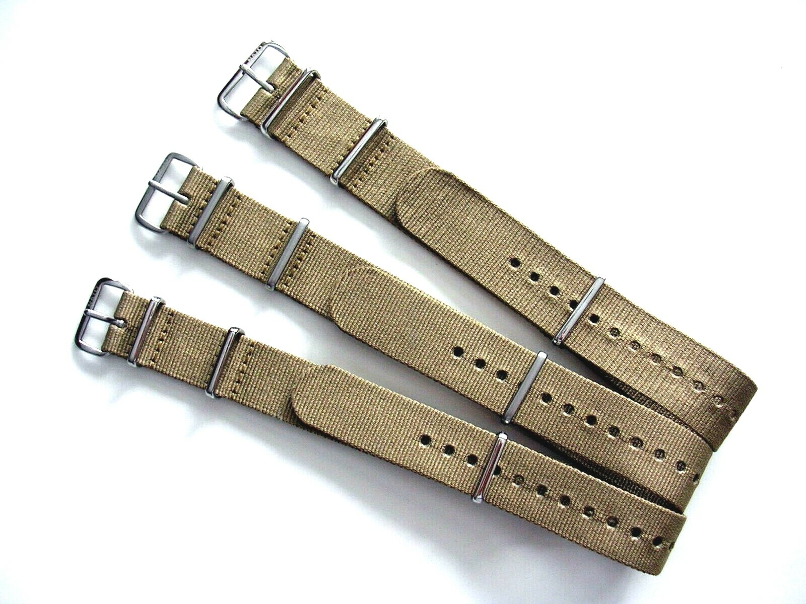 NATO G10 Khaki Brown Ballistic Nylon Military watchband strap IW SUISSE 18 20 22