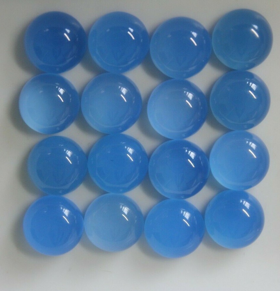 Blue Chalcedony 3mm, 4mm, 5mm, 6mm, 7mm, 8mm, 10mm & 12mm Round Loose Cabochon
