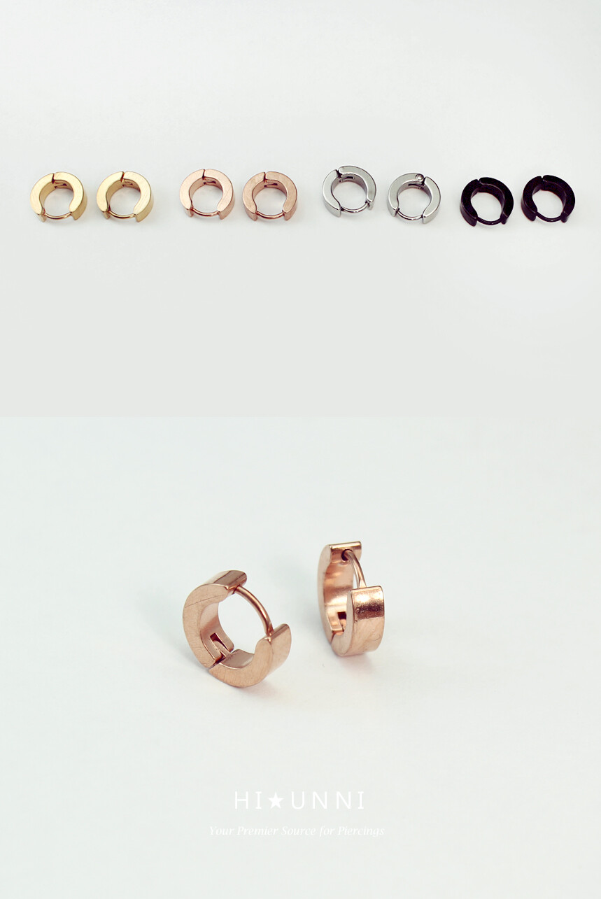 20g 6mm Hoop Earrings Men Earrings / Stainless steel / ear hoops, sold as a pair