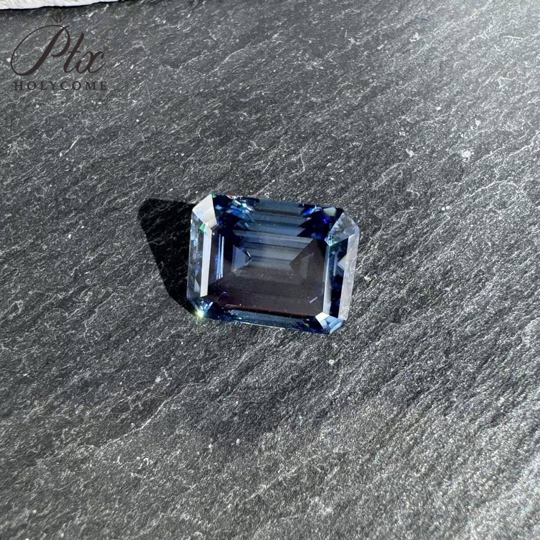 Brilliant Emerald Cut 0.2-10ct D Moissanite Loose Multiple Color VVS1 Gemstones