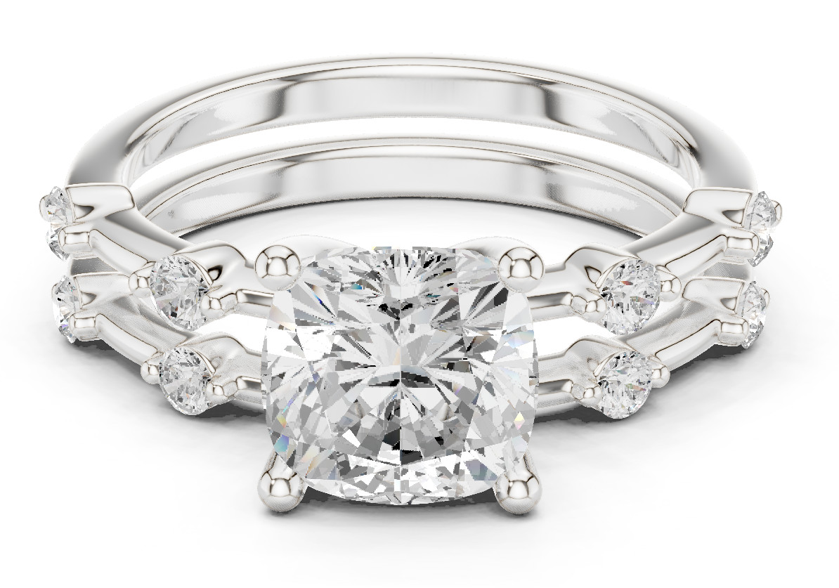 Certified 2.8 Ct Lab Grown Diamond Women Engagement Cosmos Ring 14k Gold Over