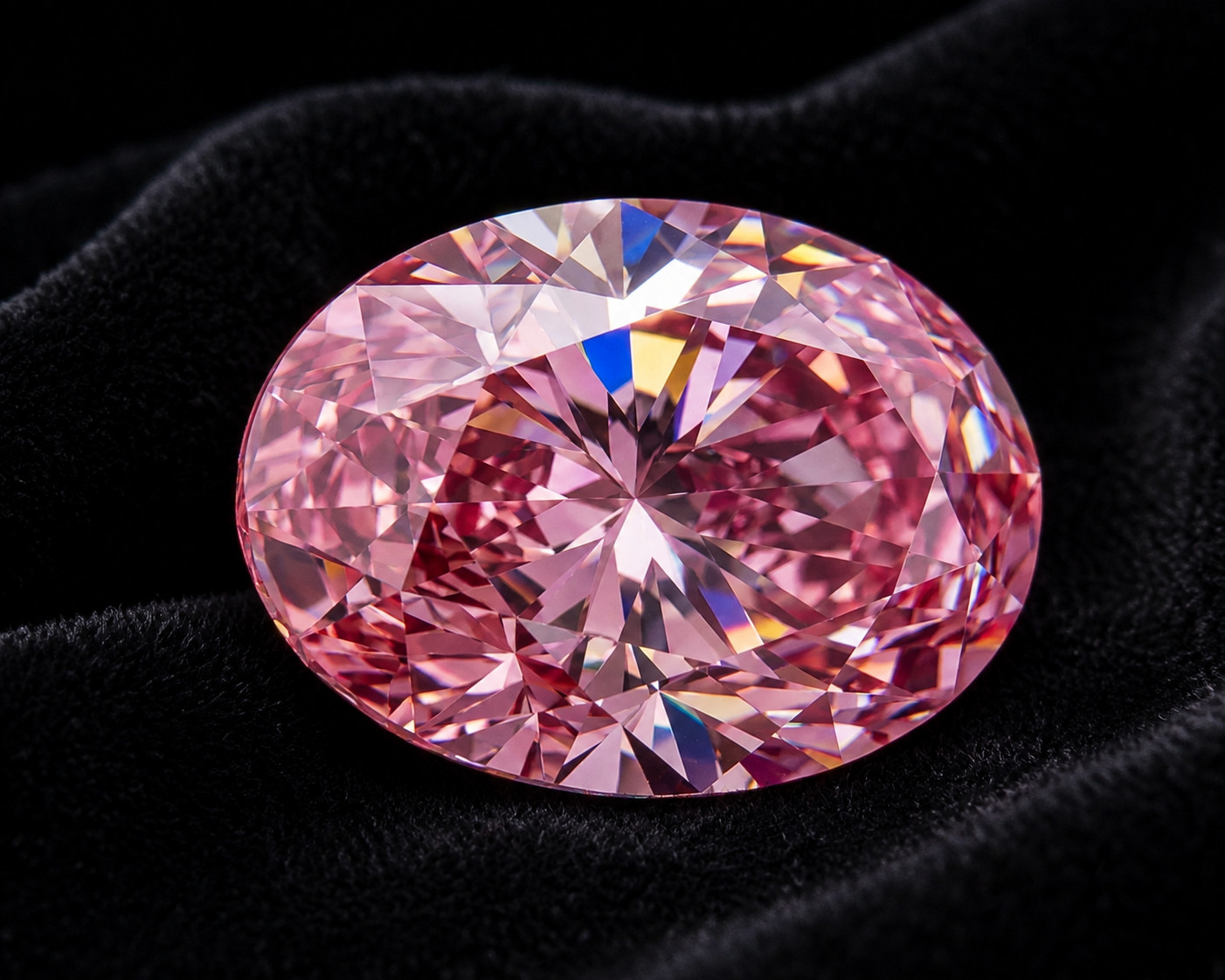 1.5 CT Oval Cut Loose Lab Grown Diamond Fancy Pink Color VVS1 Clarity Loose Gems