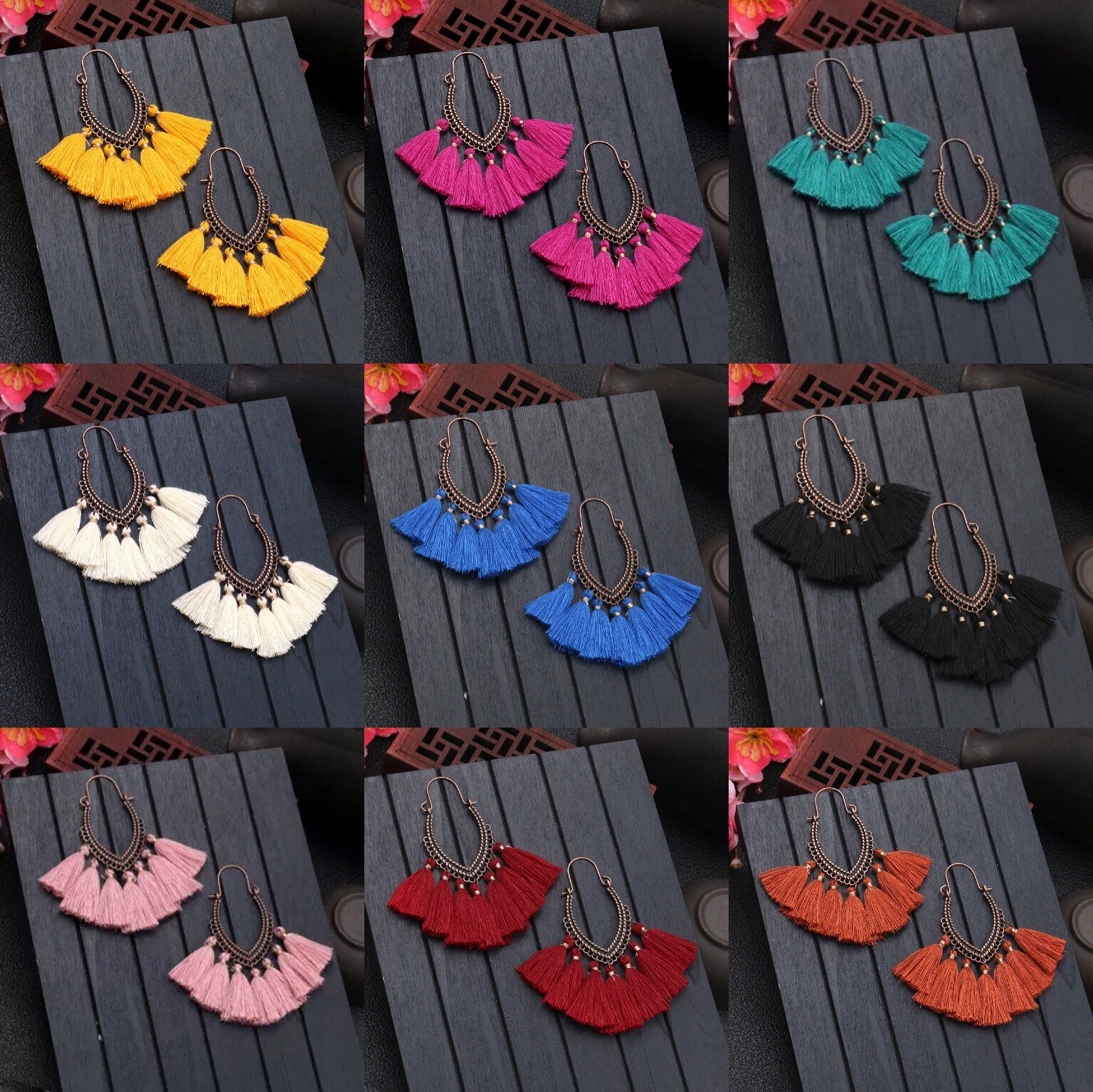 Fashion Bohemian Tassel Earrings Long Drop Dangle Women