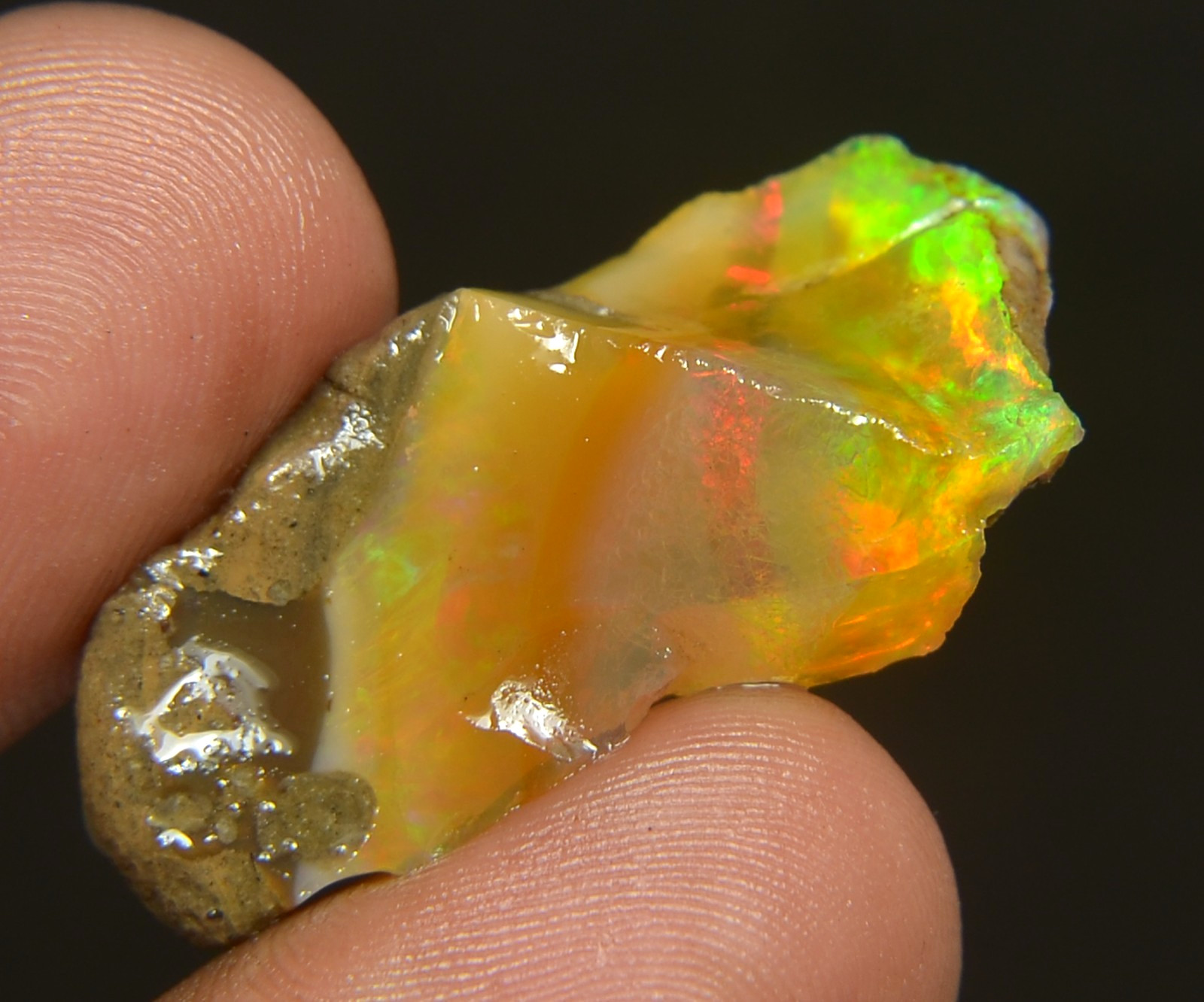 27.70 Carat Opal Rough Natural Ethiopian Oil Opal Raw, Fire Opal Gemstone