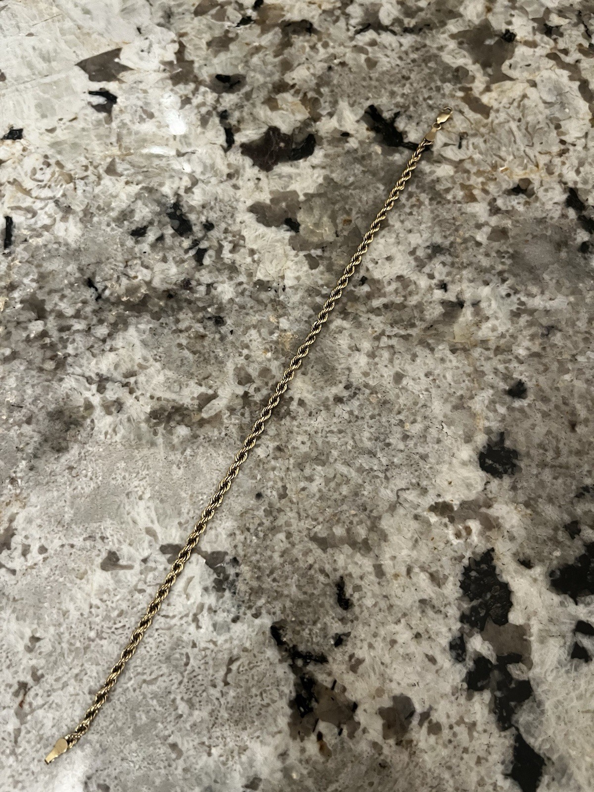 Real Gold 10K Rope Bracelet – 8 inches long – 3 or more mm wide