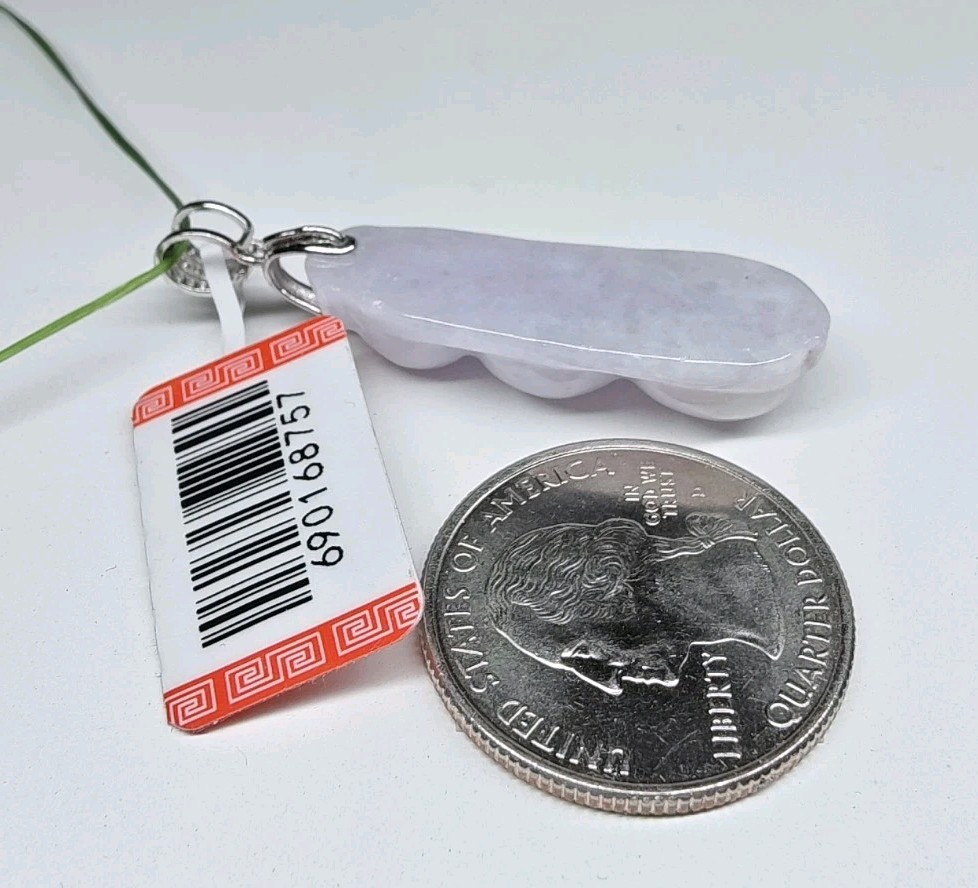 Certificate Jade Gourd Pendant Icy Purple Natural Jadeite Translucent紫色冰透玉葫芦翡翠A货