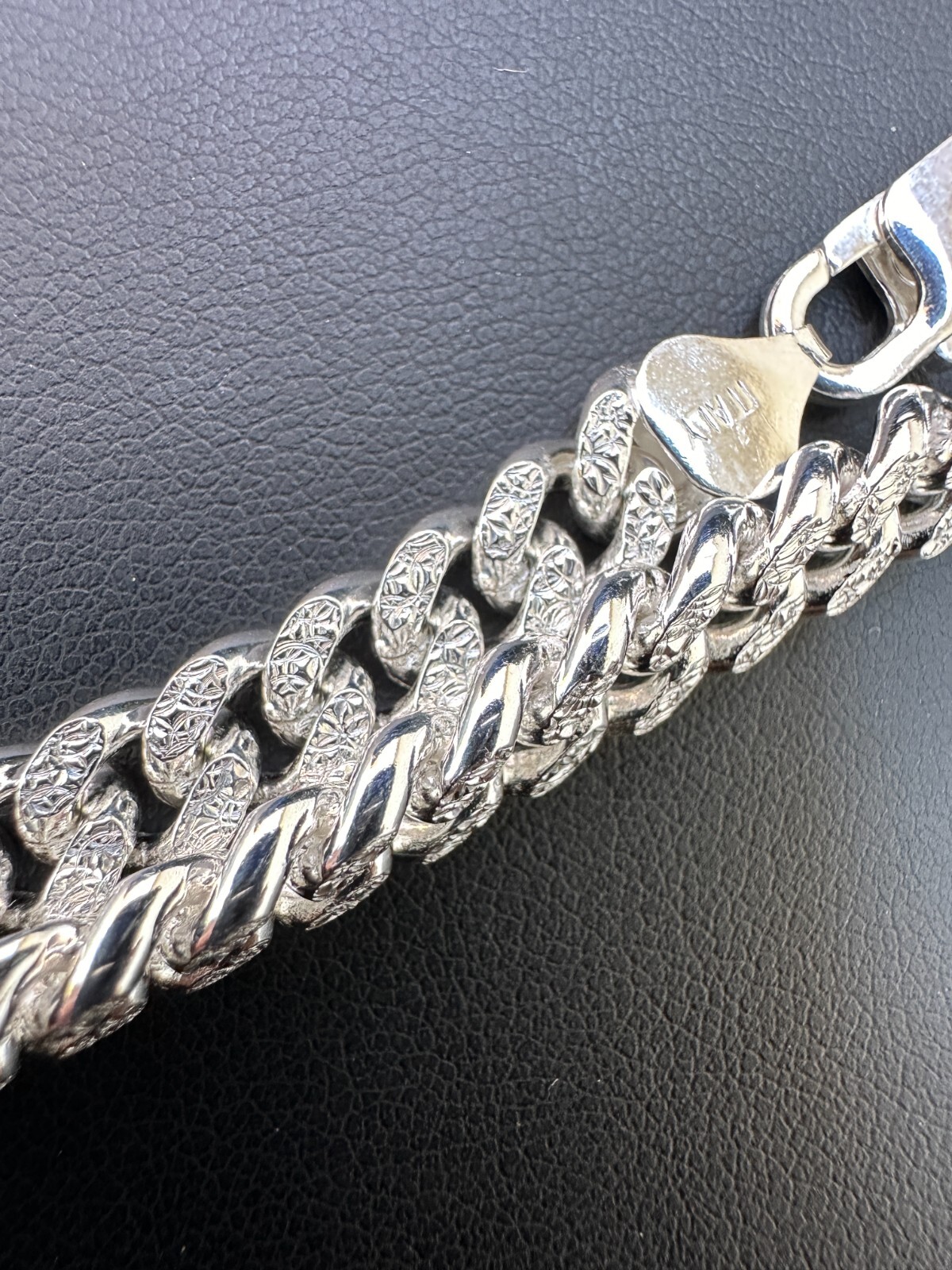 Miami Cuban Chain Diamond Cut Real 925 Sterling Silver Bracelet Necklace 3-7mm