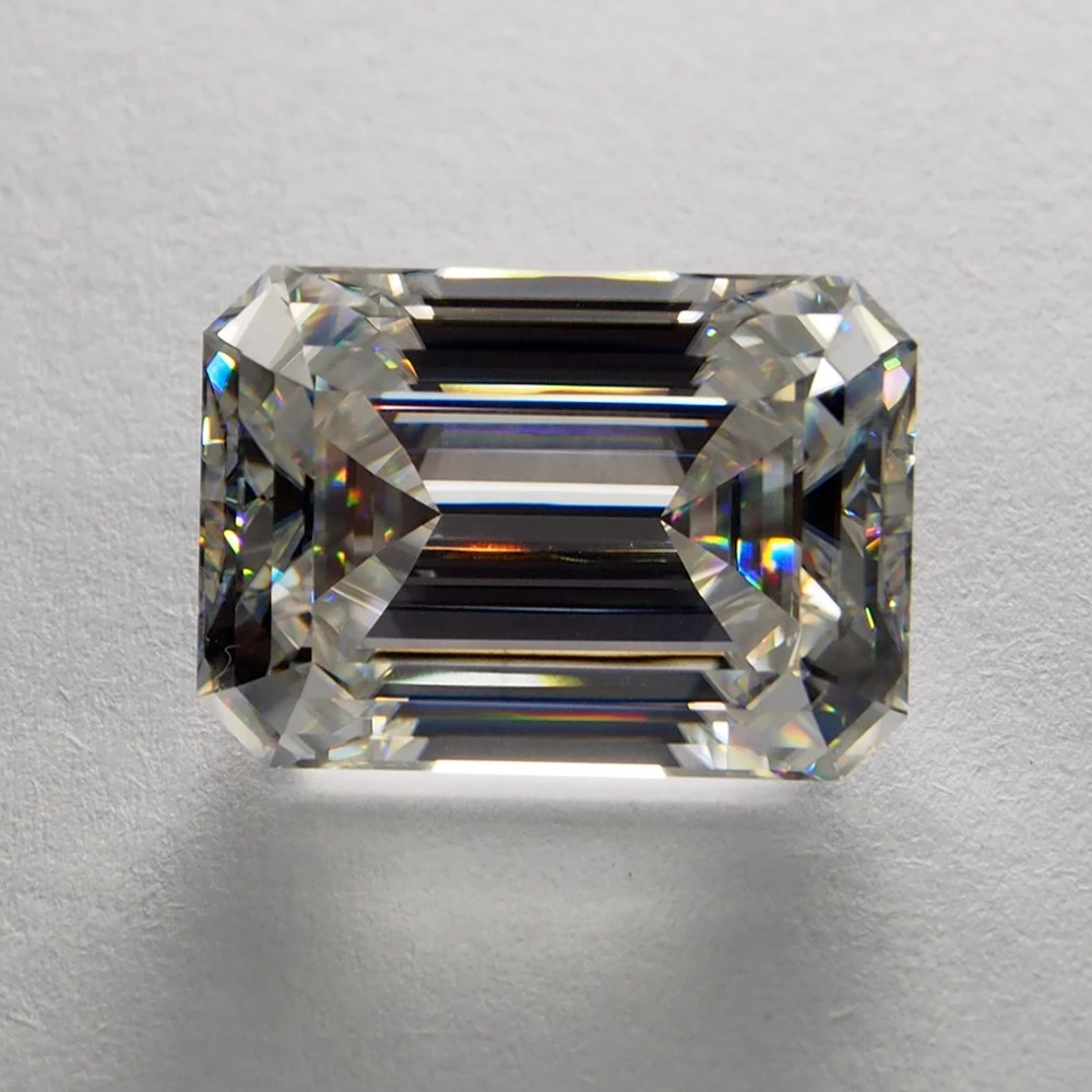 US 2-14mm GRA Certified Loose Moissanite Emerald Cut Stones D VVS1 All Sizes