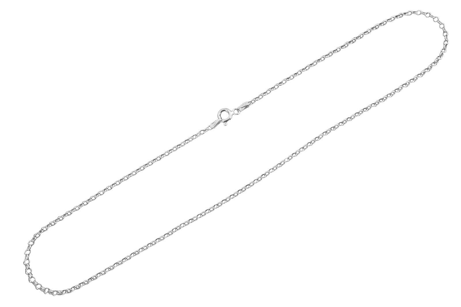 2.1mm Rolo Chain Necklace – 925 Sterling Silver – 030 Cable 16″ 18″ 20″ 24″