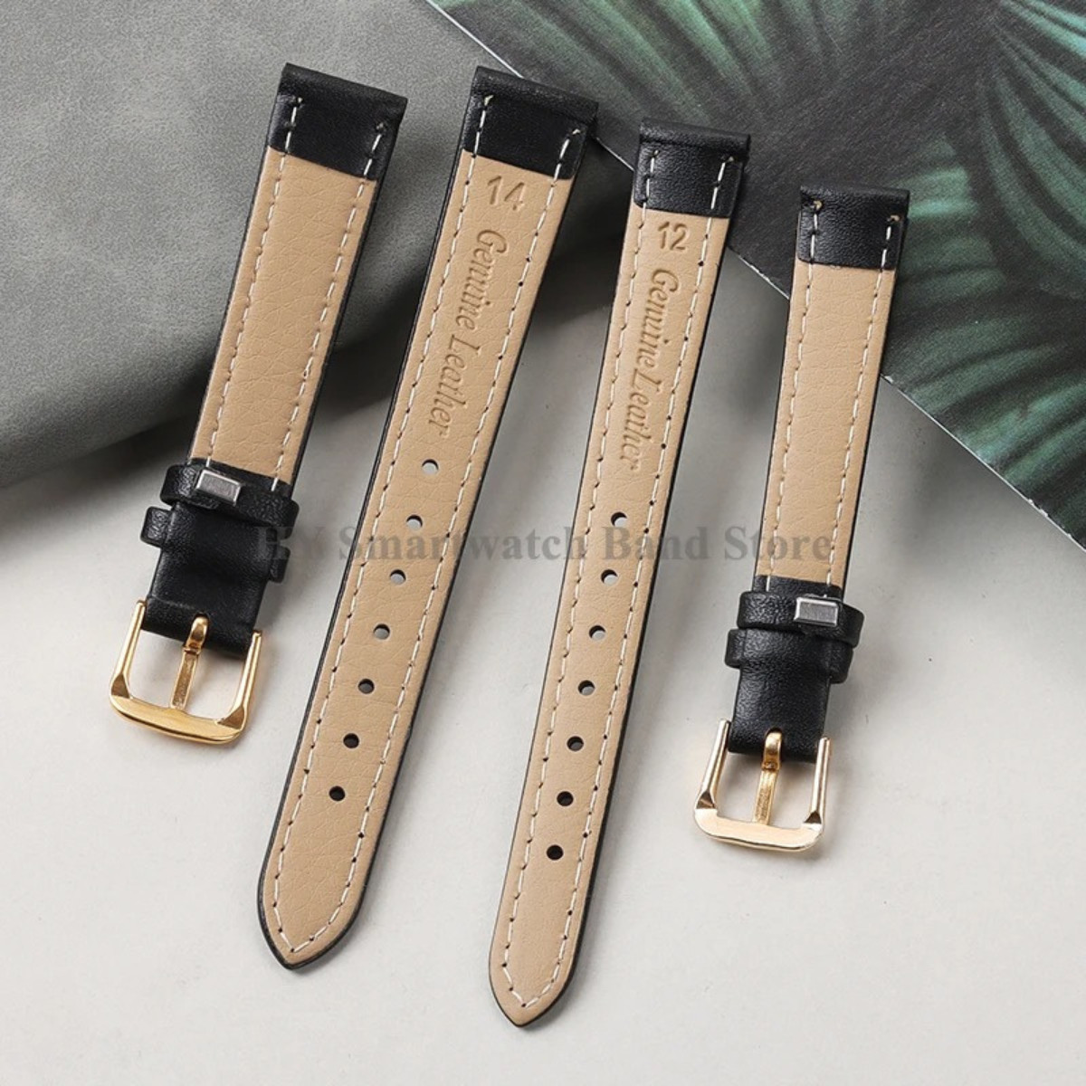 8Mm 10Mm 12Mm 14/16Mm 18Mm 20Mm 22Mm 24Mm PU Leather Watch Strap for Men Women S