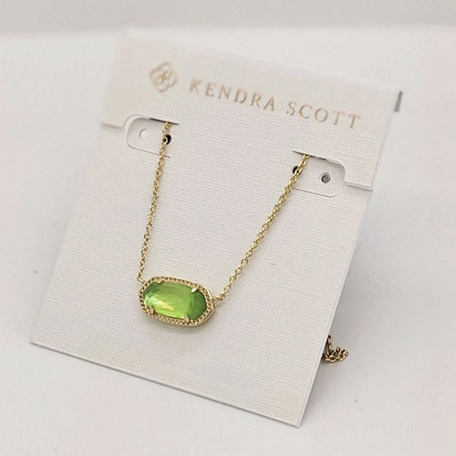 New Kendra Scott Elisa Gold Pendant Necklace in Peridot