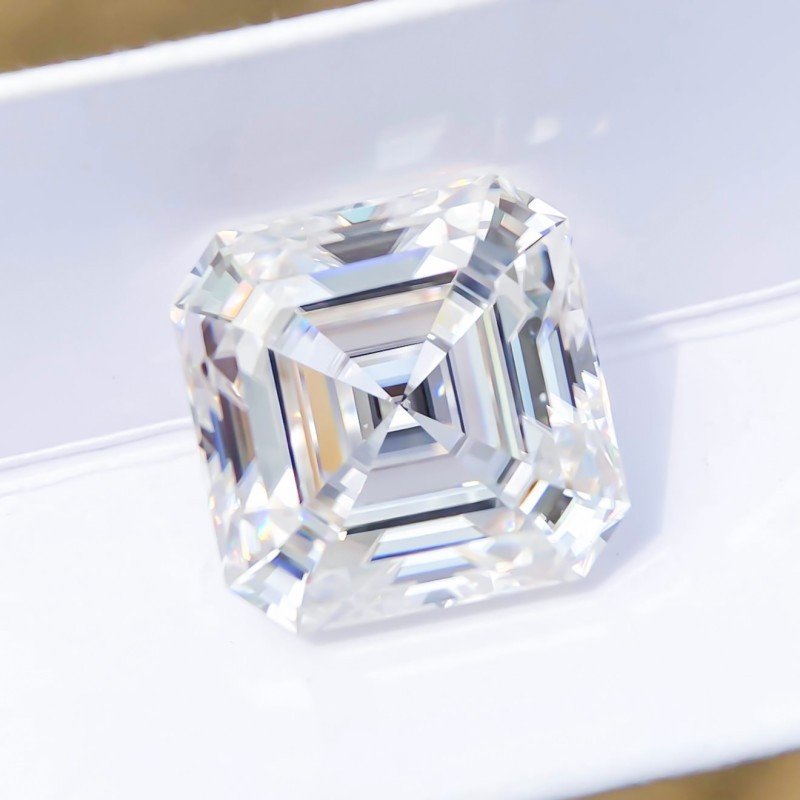 US Loose Moissanite Real Gem Stone GRA Certificate 0.1-10ct VVS1 D Asscher Cut