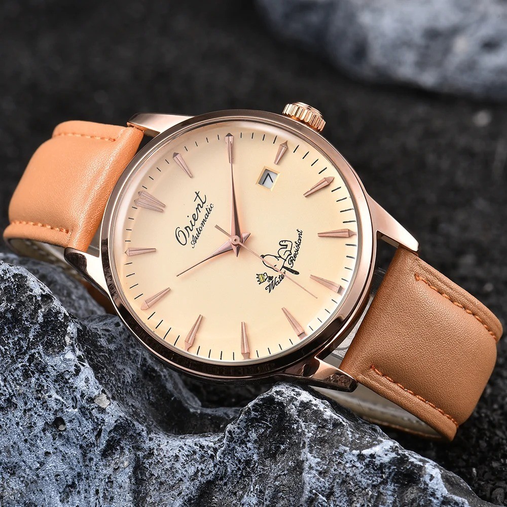 Orient Watch Japan Movement Men Luxury Gift Automatic Mechanical Leather Strap