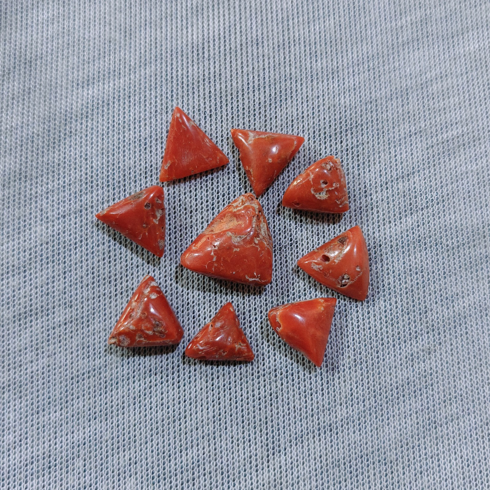 Vintage Natural Italian Coral Cabochon Lot Loose Gemstone Sea Coral Jewelry Maki
